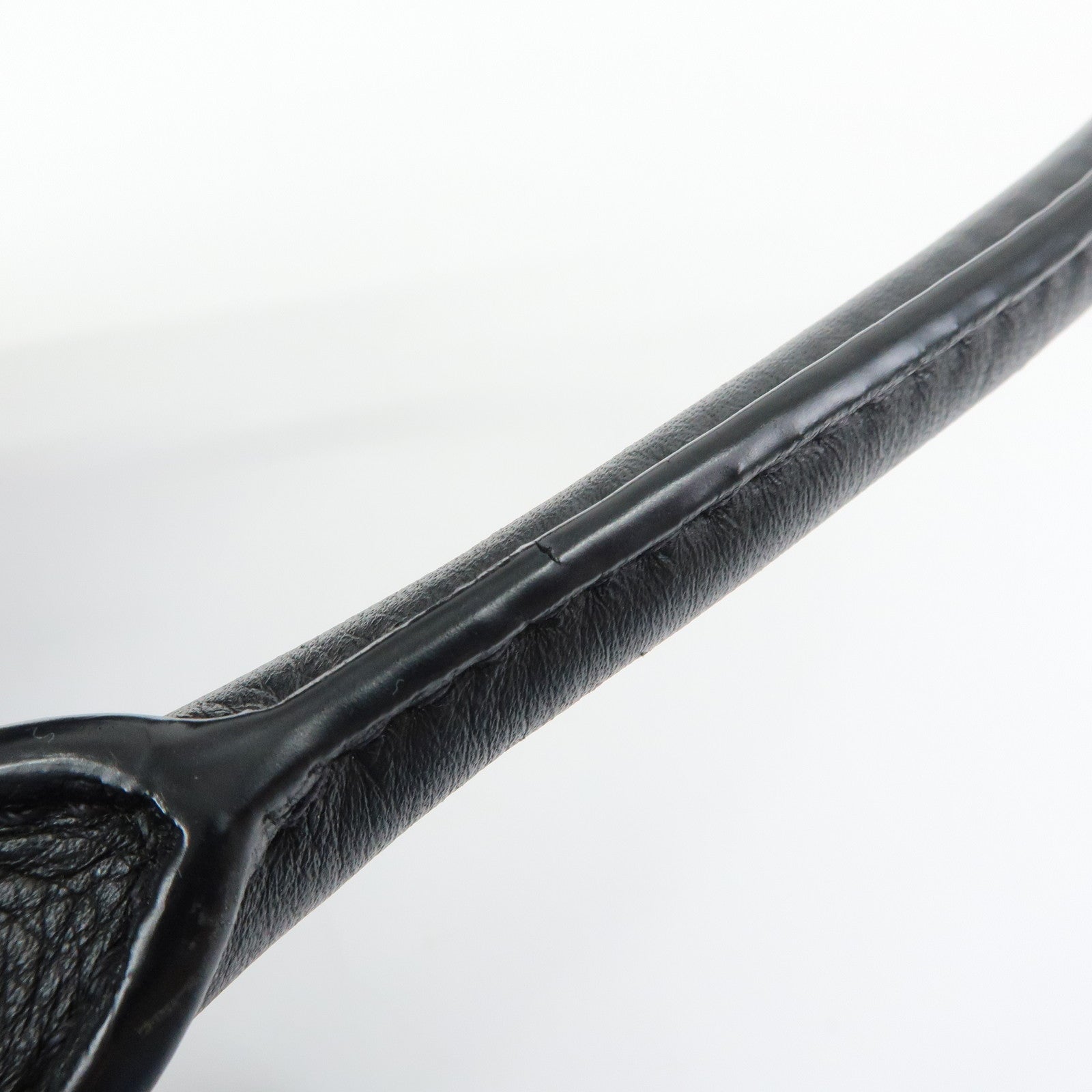 PRADA Logo Calf Leather Tote Bag Hand Bag Black