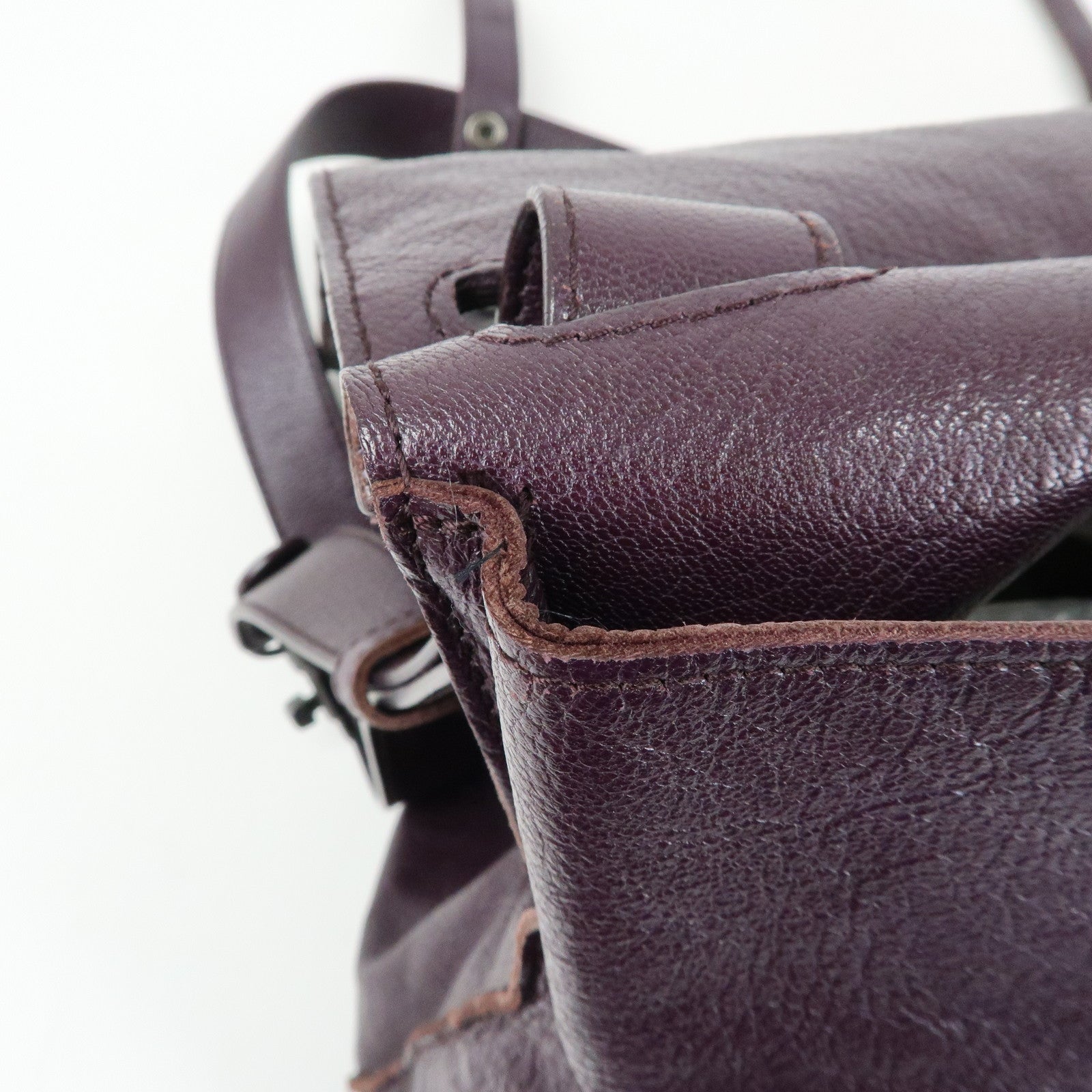 BOTTEGA VENETA Intrecciato Leather Shoulder Crossbody Bag Purple