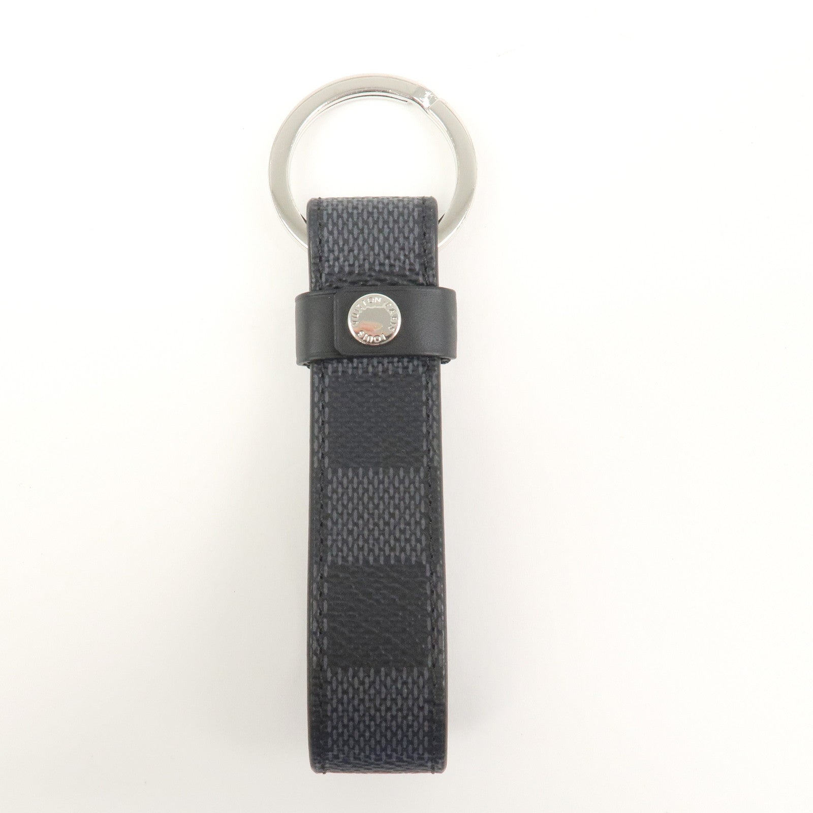 Louis Vuitton Damier Graphite Dragonne Key Chain Bag Charm M62706