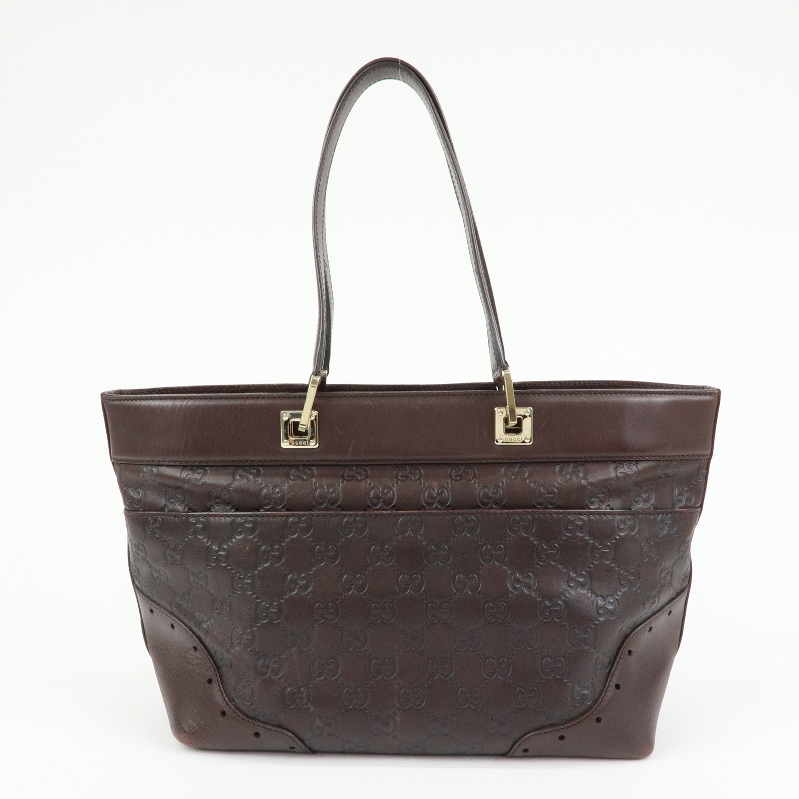 GUCCI  Guccissima Leather Tote Bag Shoulder Bag Dark Brown 145993