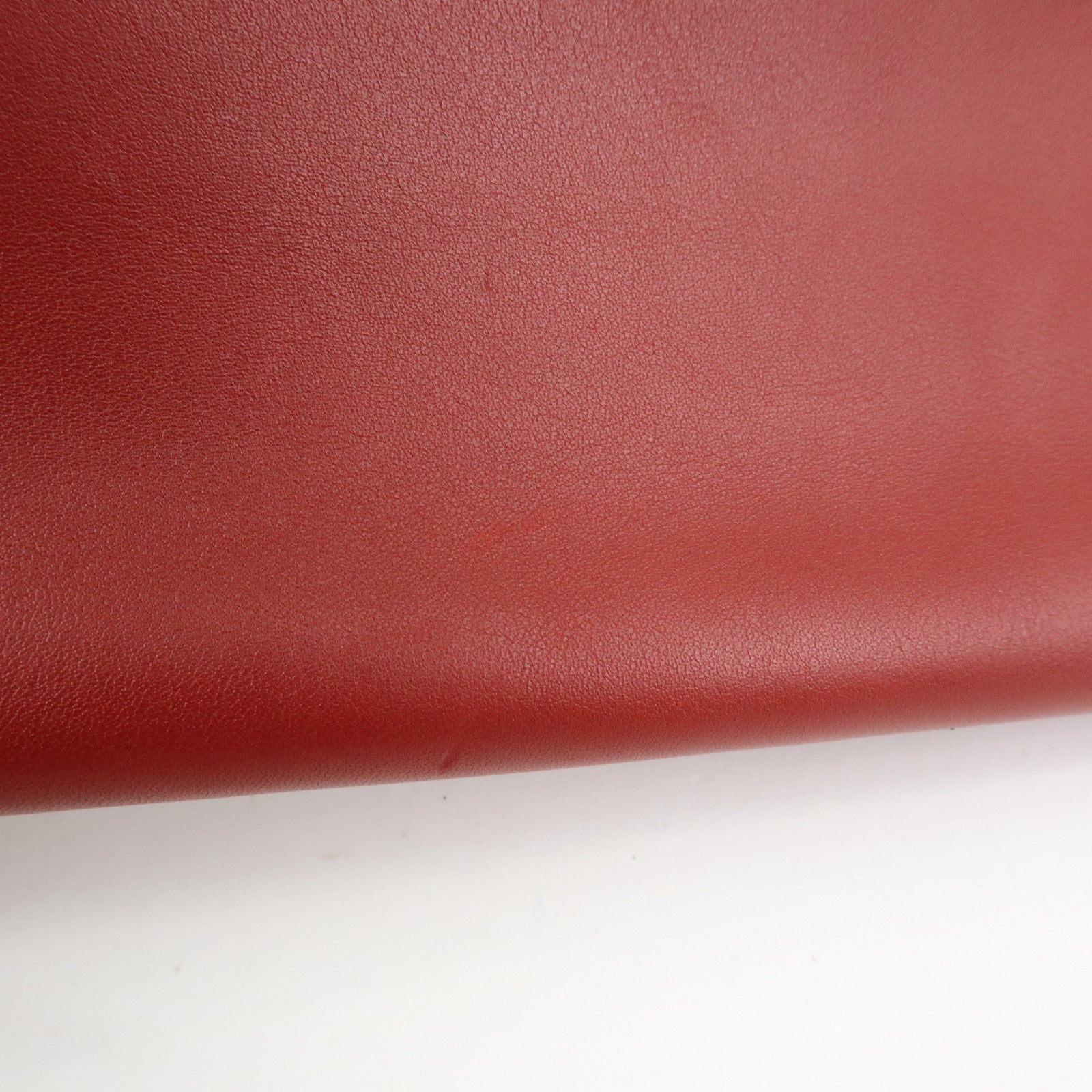 LOEWE Anagram Leather Pouch Clutch Bag Bordeaux Red