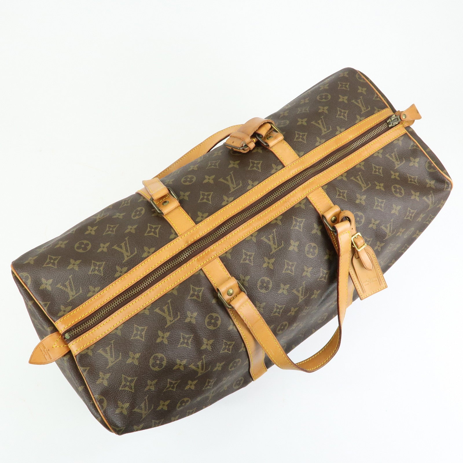Louis Vuitton Monogram Sac Souple 55 Boston Bag Brown M41622
