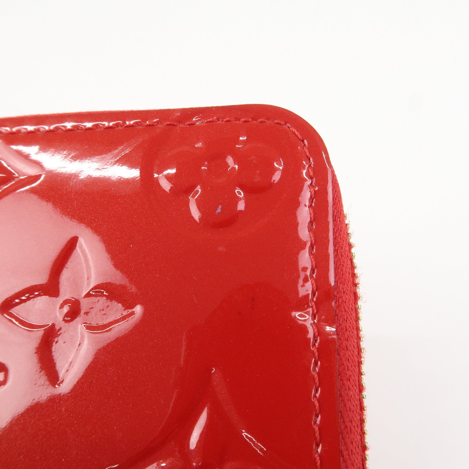 Louis Vuitton Vernis Leather Zippy Coin Purse Wallet Cerise M90202