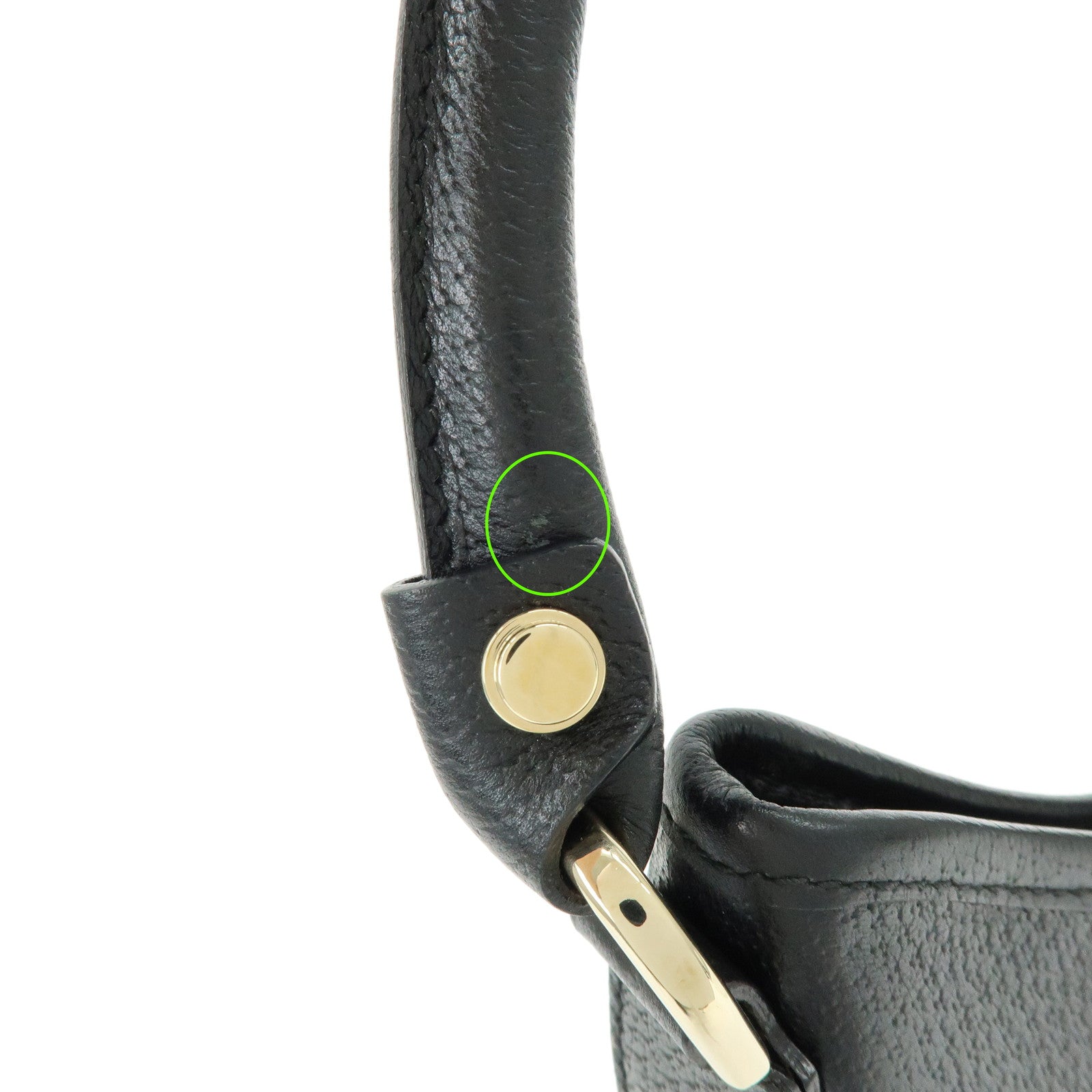 GUCCI Abbey Leather Shoulder Bag Hand Bag Black 130738