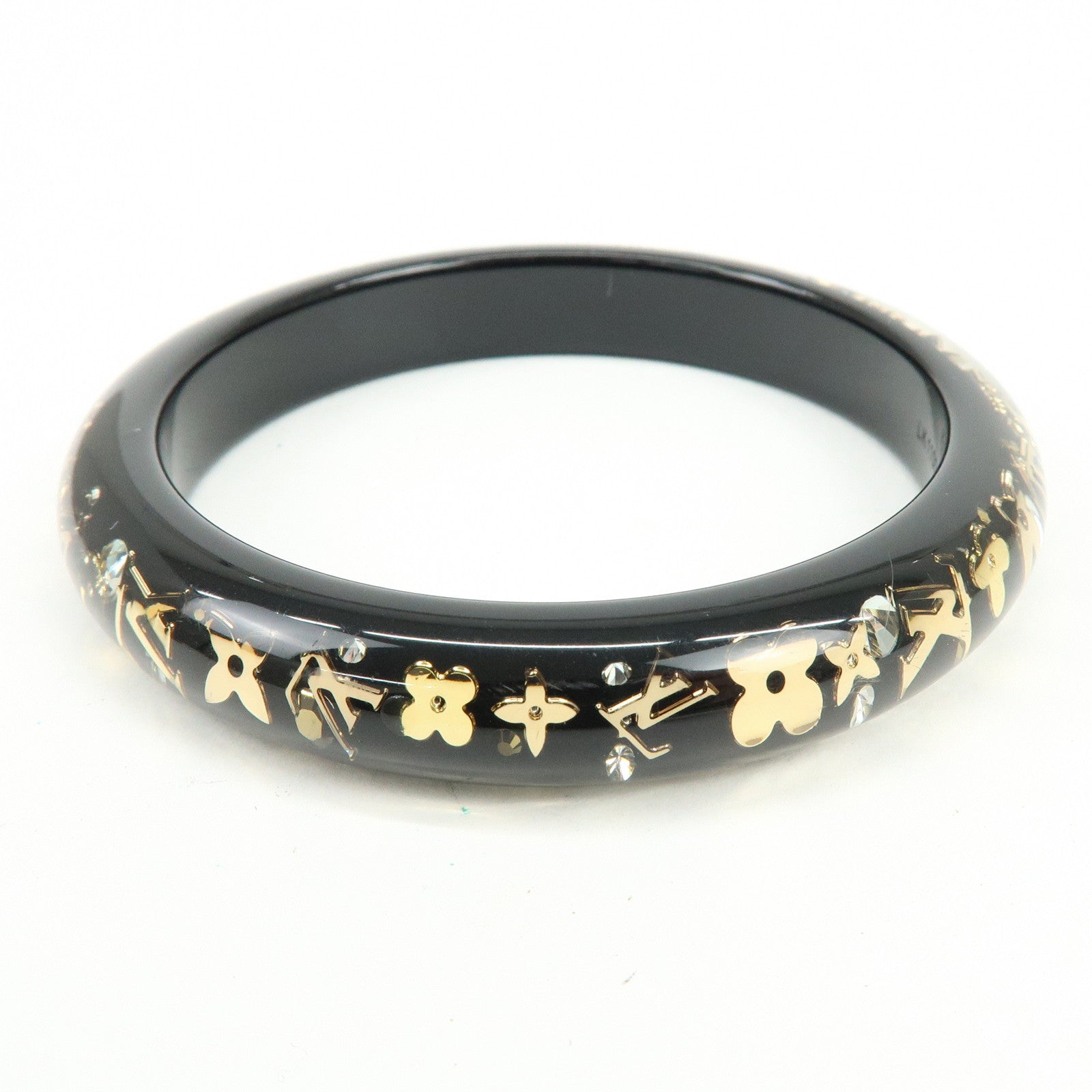 Louis Vuitton Bracelet Inclusion TPM Bangle Black Gold M65300