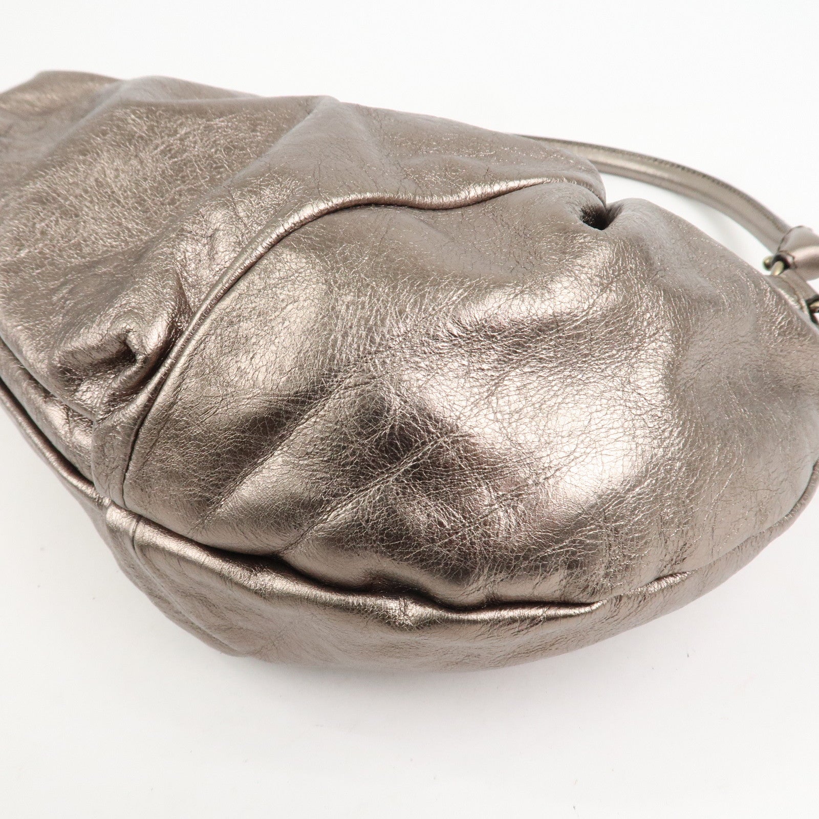 Ferragamo Vara Ribbon Leather Shoulder Bag Hand Bag Bronze