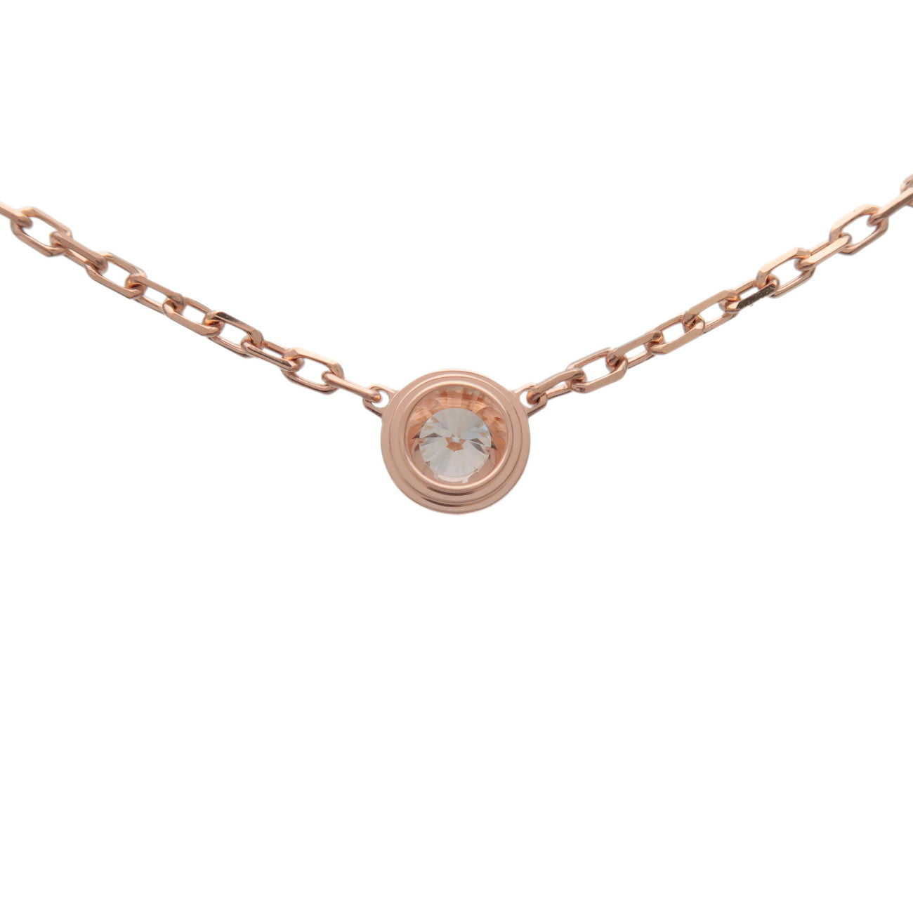 Cartier D'amour 1P Diamond Necklace SM K18 750PG Rose Gold B7215700