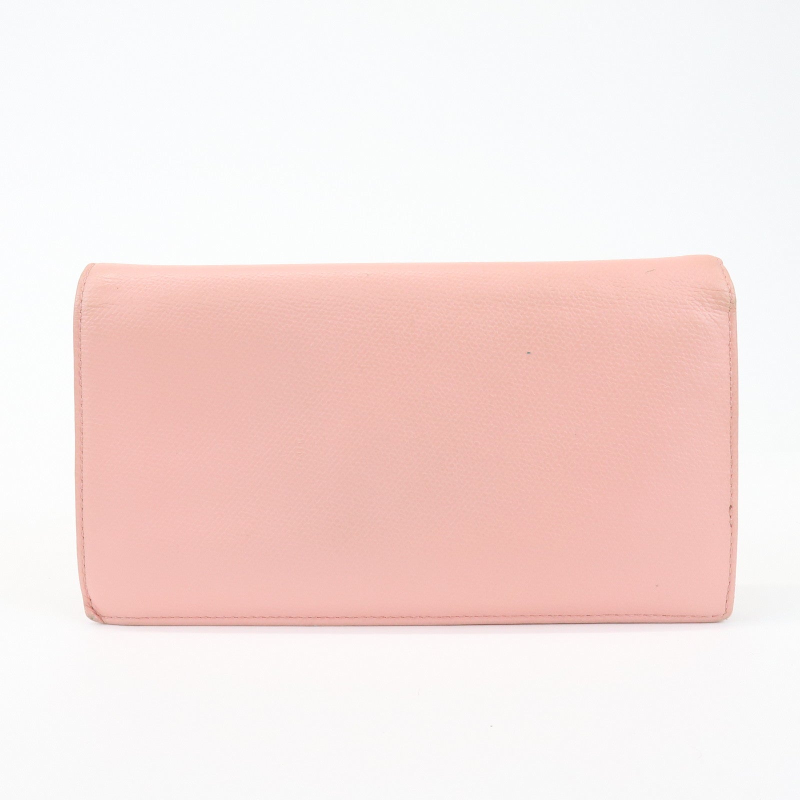 CHANEL COCO Mark Leather Bi-fold Long Wallet Pink