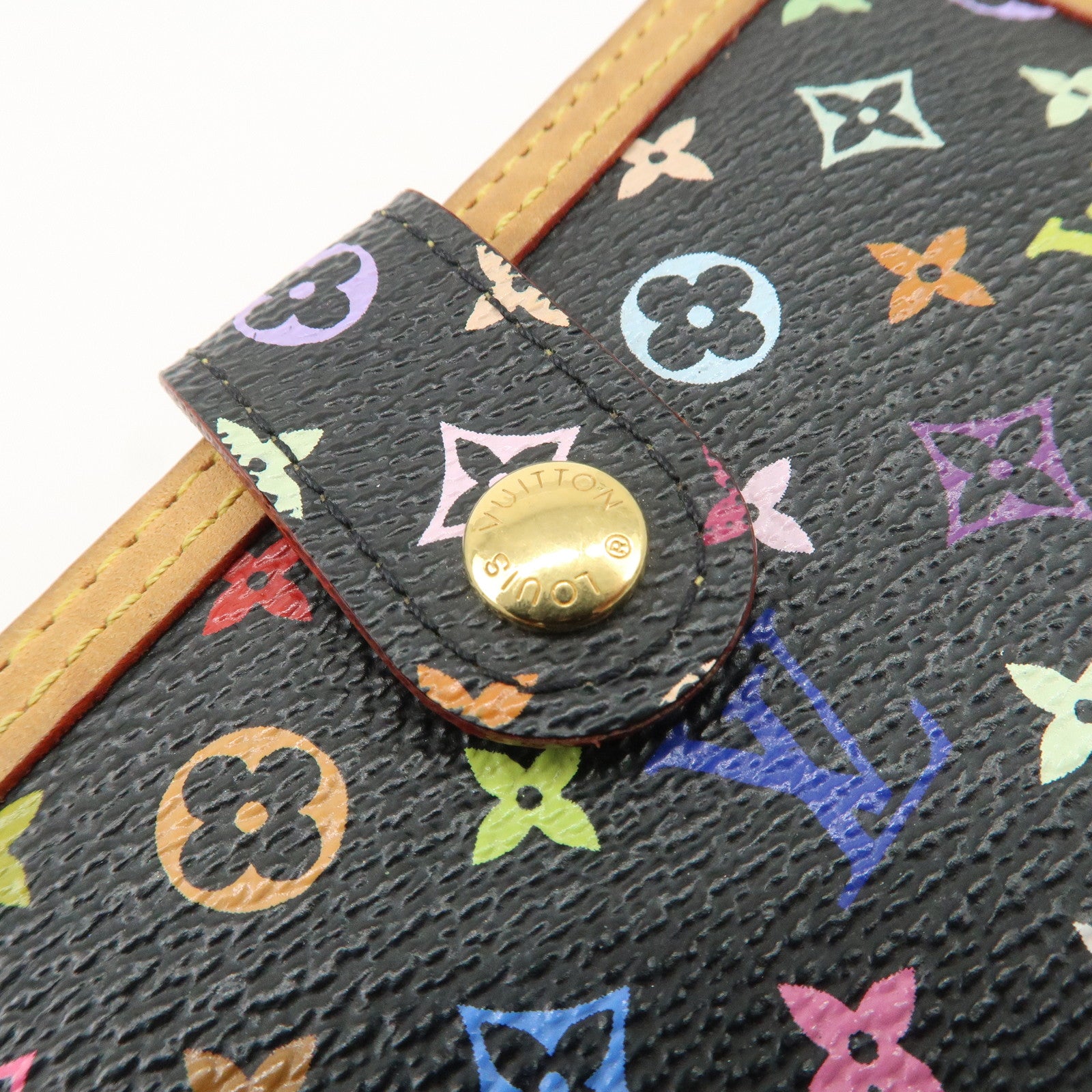 Louis Vuitton Monogram Multicolor Portefeuille Billets Viennois Wallet Noir M92988 Used