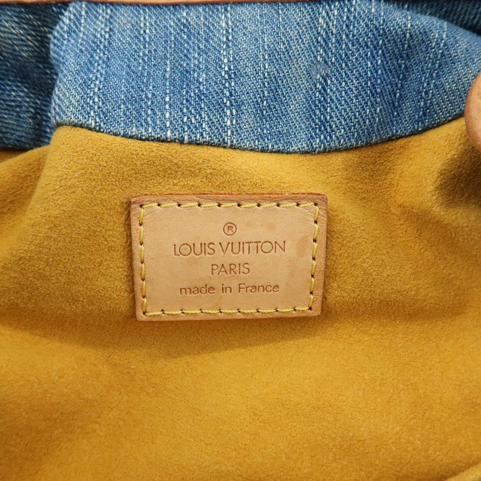 Louis Vuitton Monogram Denim Pleaty Mini Hand Bag Blue M95020