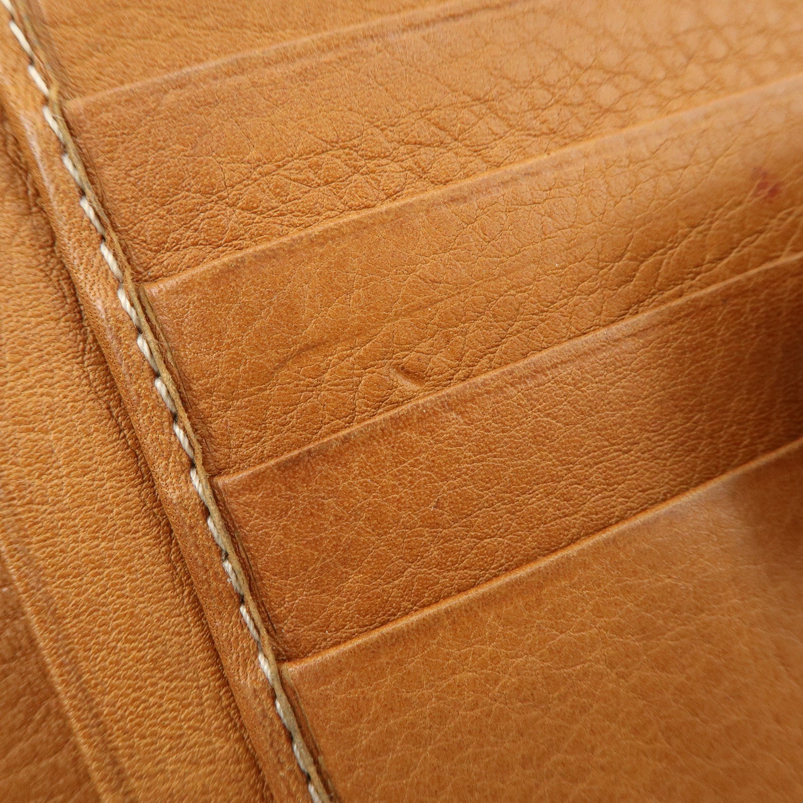 Christian Dior Leather Saddle Long Bi-fold Wallet Brown