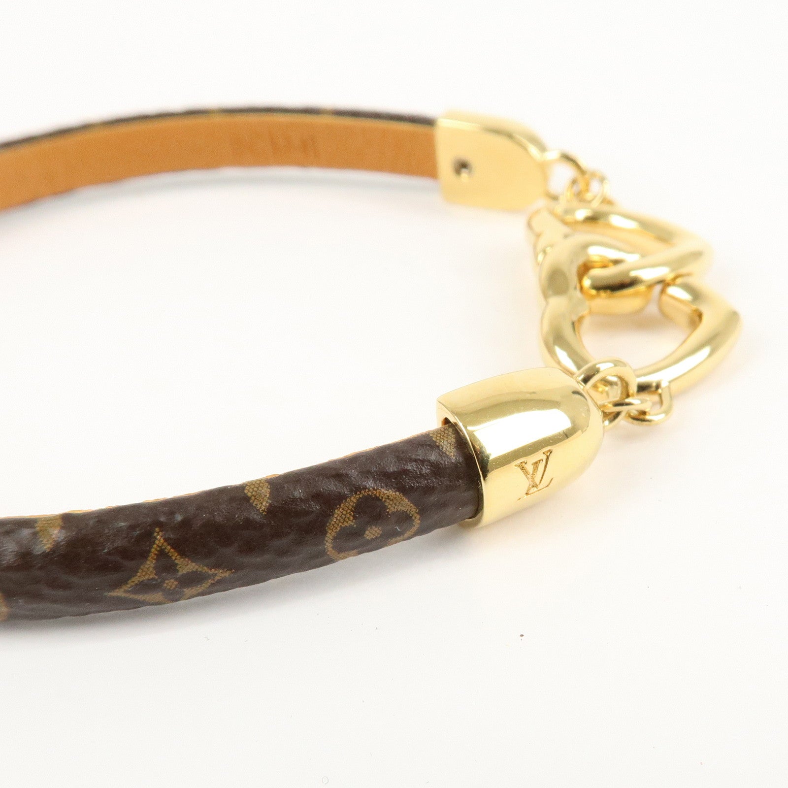Louis Vuitton Monogram Say Yes Bracelet Brown Gold M6758E Used