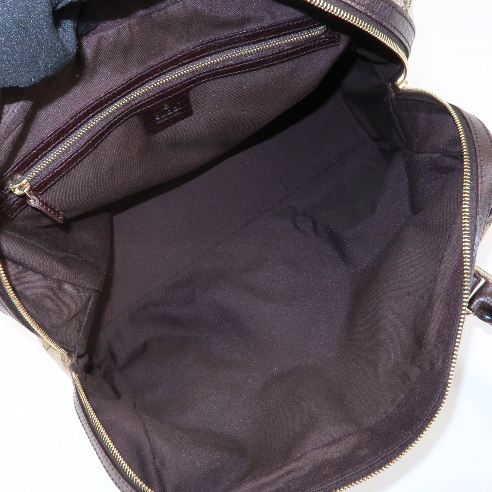 GUCCI Horsebit Sherry GG Canvas Leather Shoulder Bag Beige Brown 141503 Used