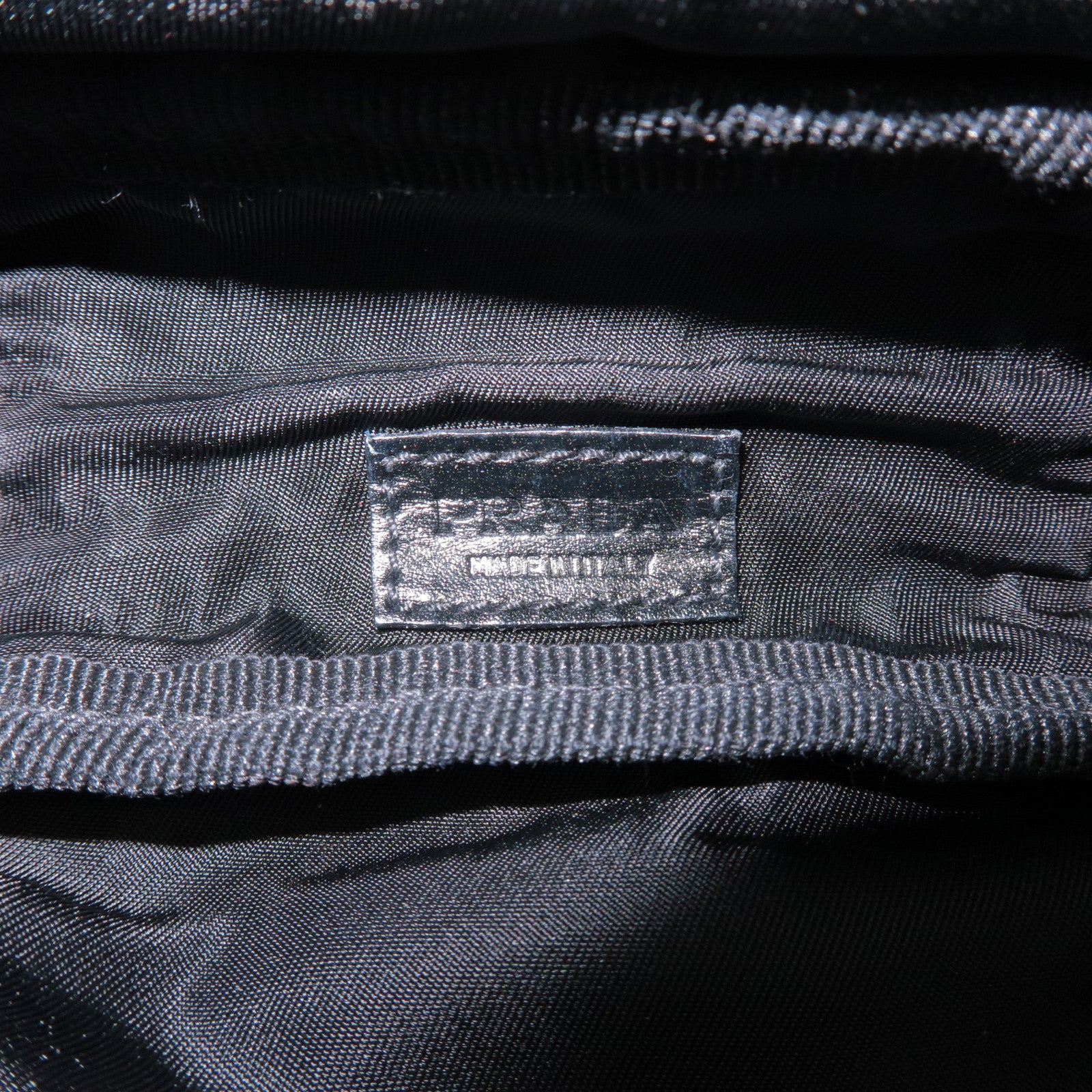 PRADA Triangle Logo Nylon Set of 2 Pouch Black Purple