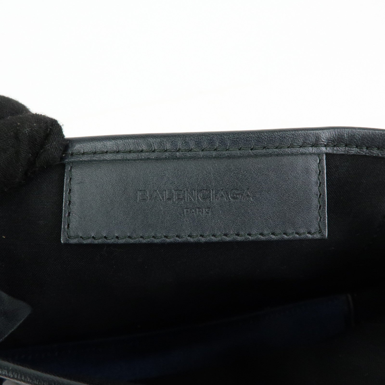 BALENCIAGA Baby Cabas Denim 2Way Bag Hand Shoulder Bag Blue Black