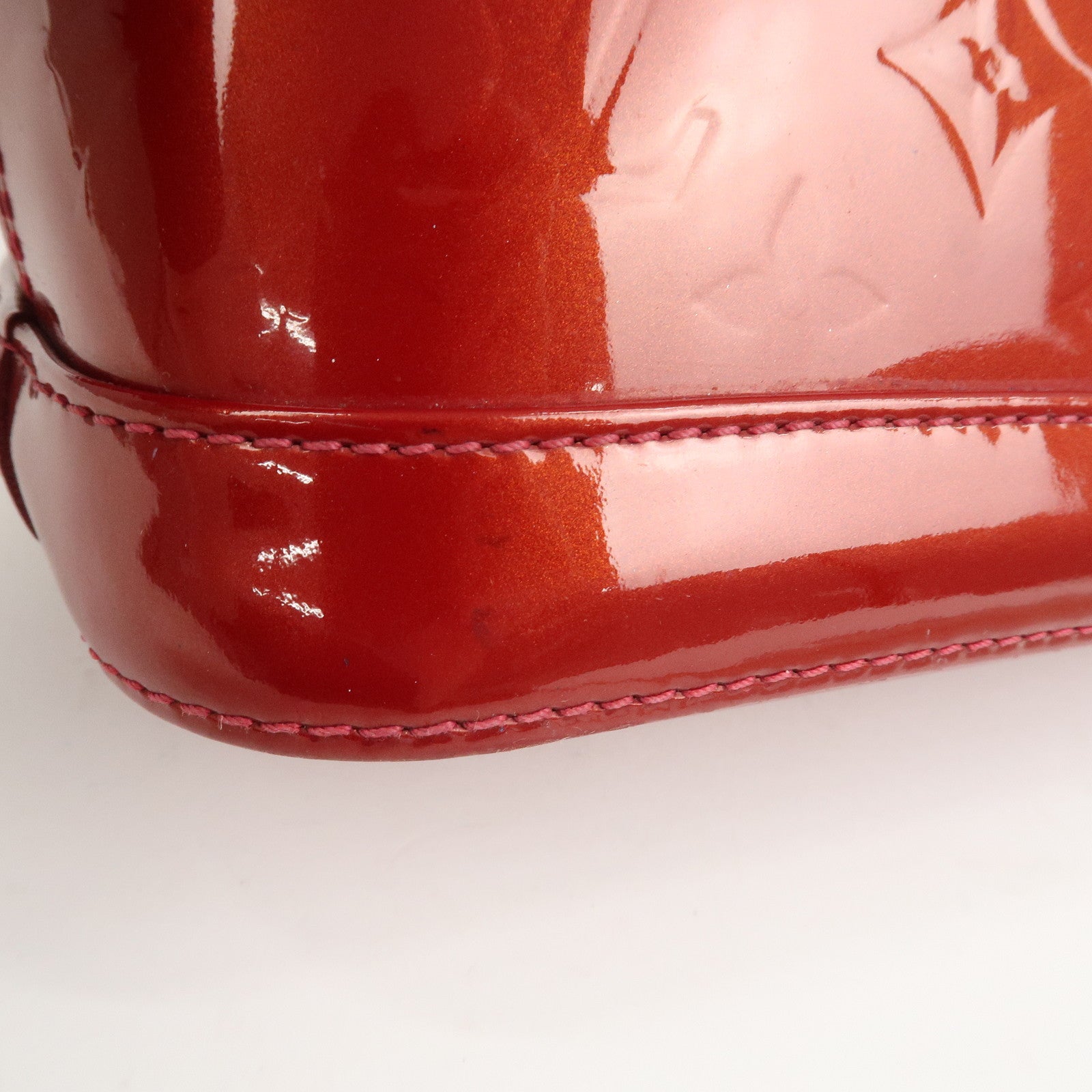 Louis Vuitton Monogram Vernis Alma BB 2Way Bag Red M91606