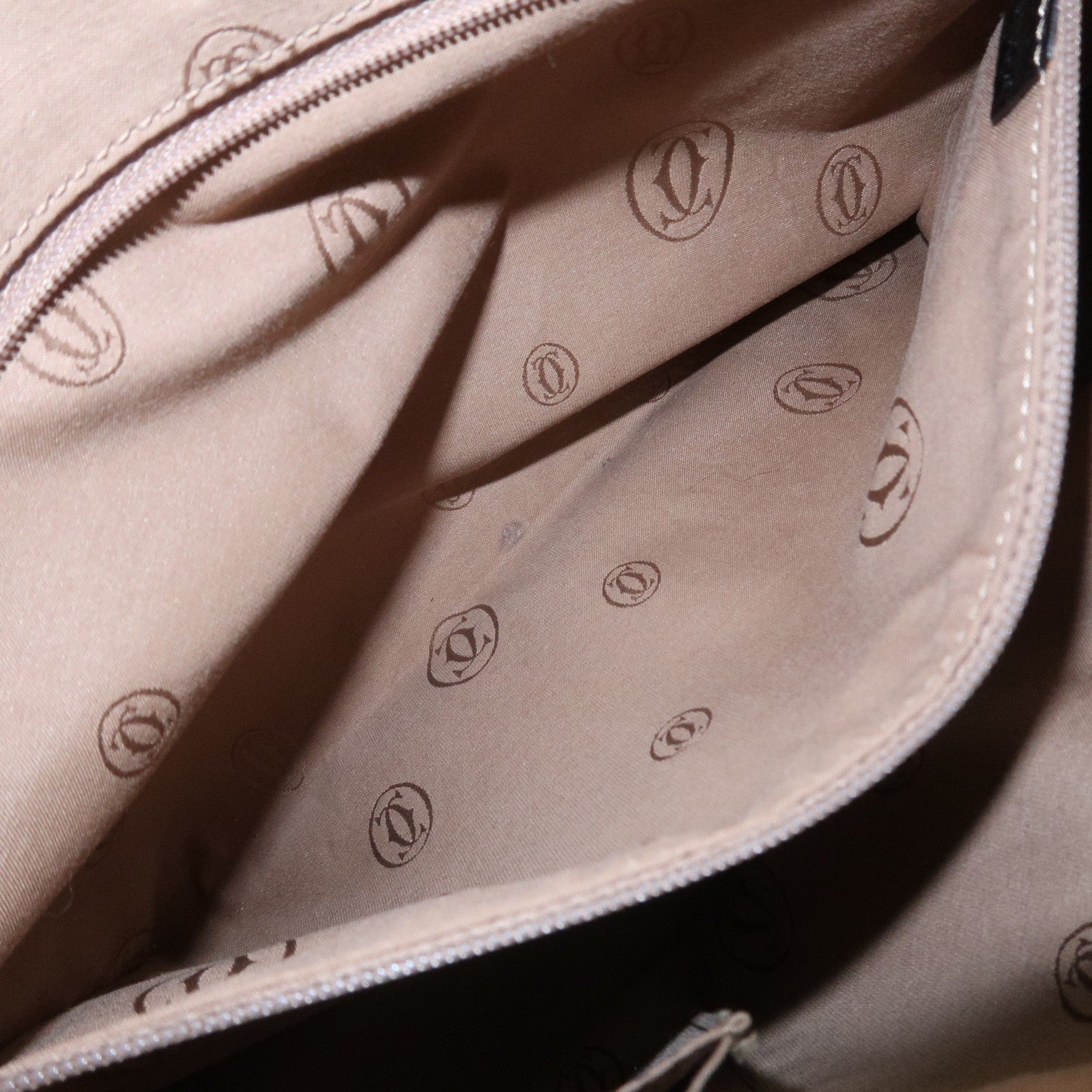 Cartier Marcello Leather Hand Bag Tote Bag Black