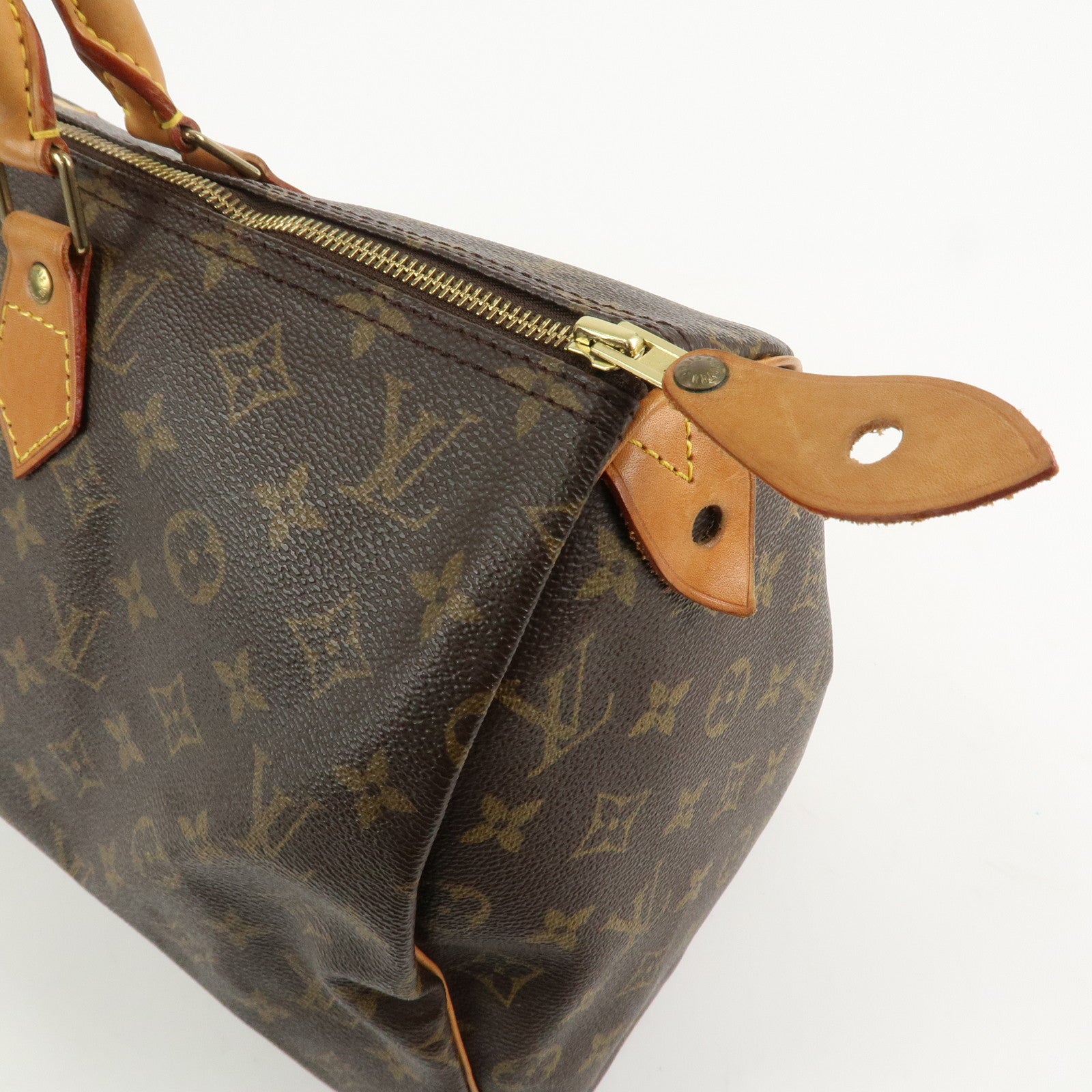 Louis Vuitton Monogram Speedy 40 Hand Bag Boston Bag Brown M41522