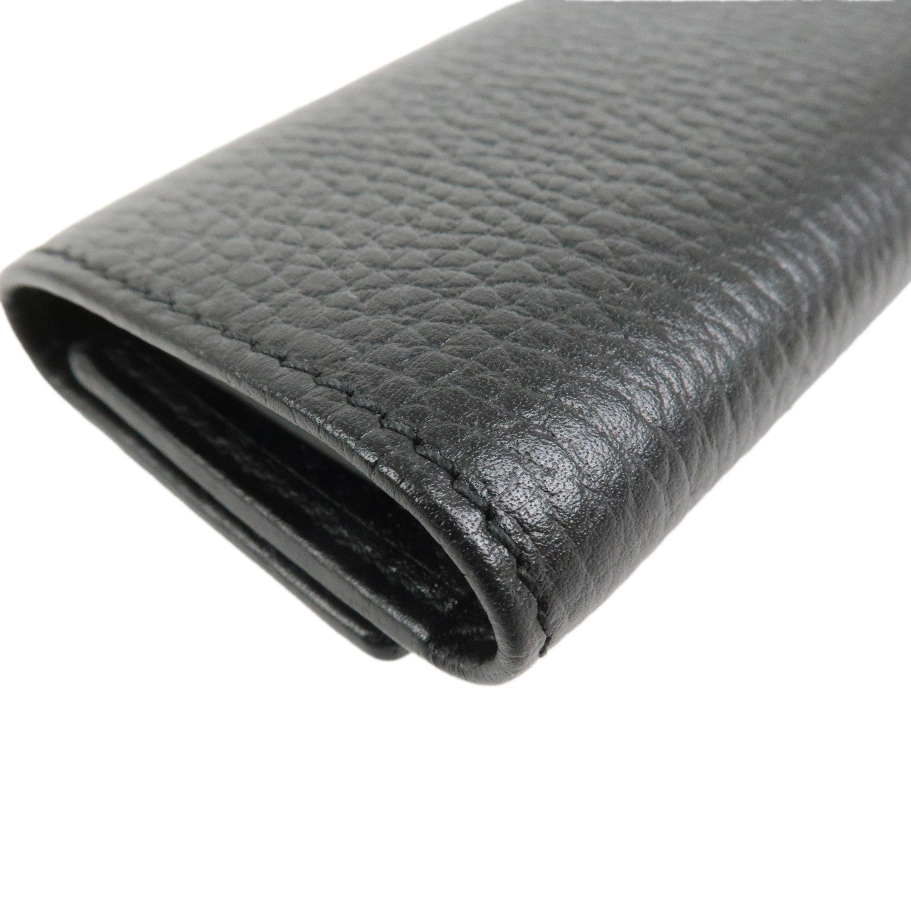 GUCCI GG Marmont Leather 6 Rings Key Case Key Holder Black 456118