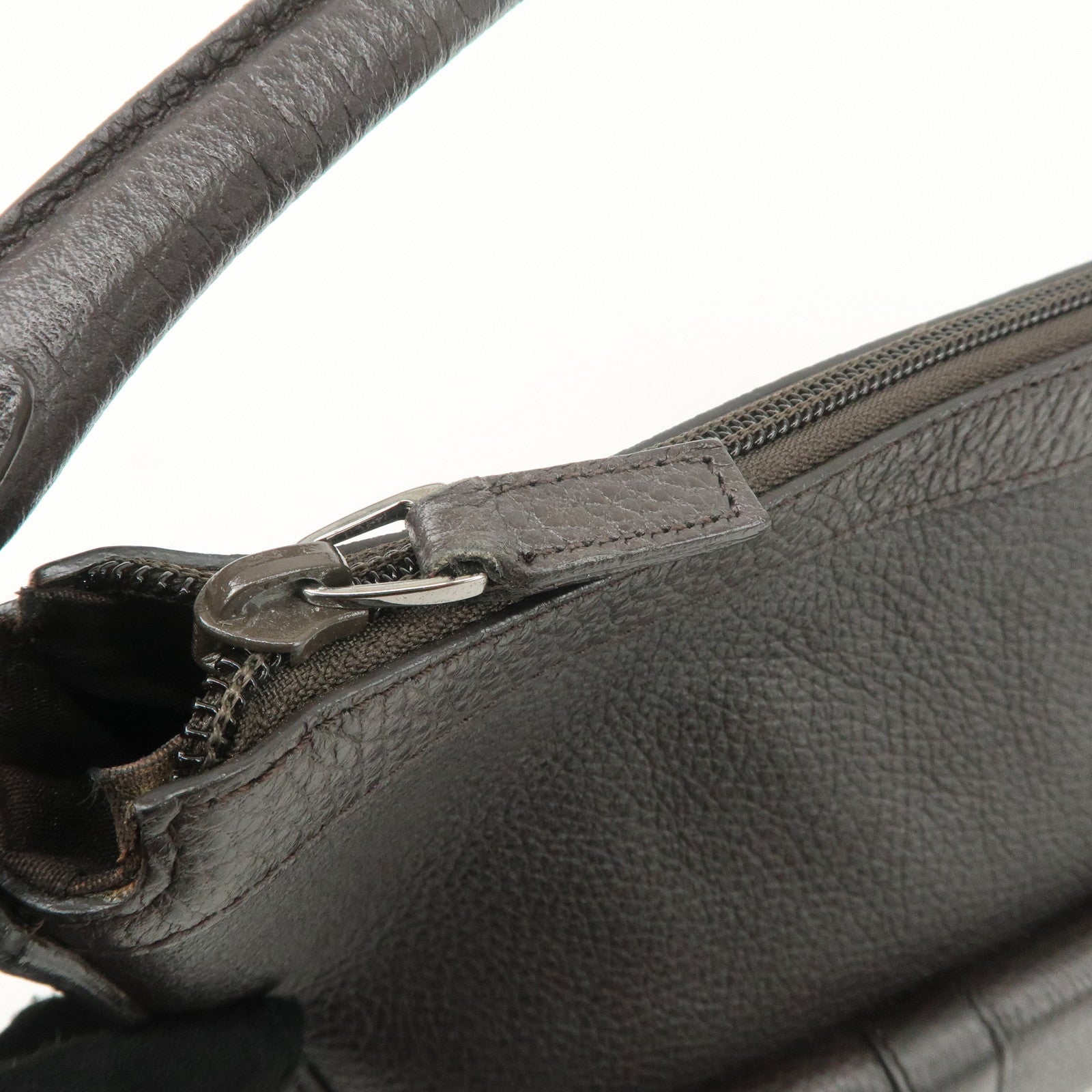 GUCCI Abbey Leather Shoulder Bag Hand Bag Dark Brown 293581 Used