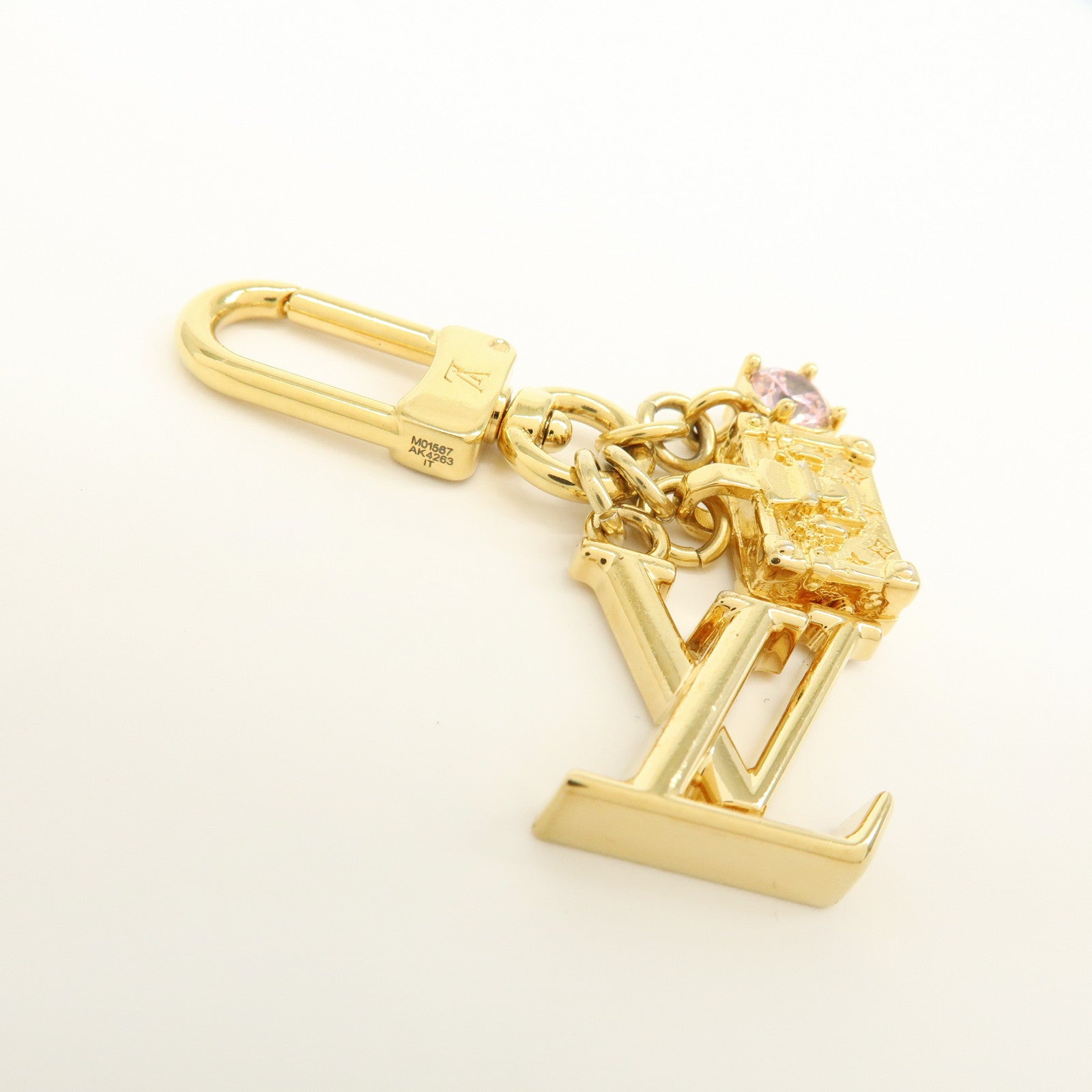 Louis Vuitton Micro Charm Petite Malle Metal Bag Charm Gold M01567