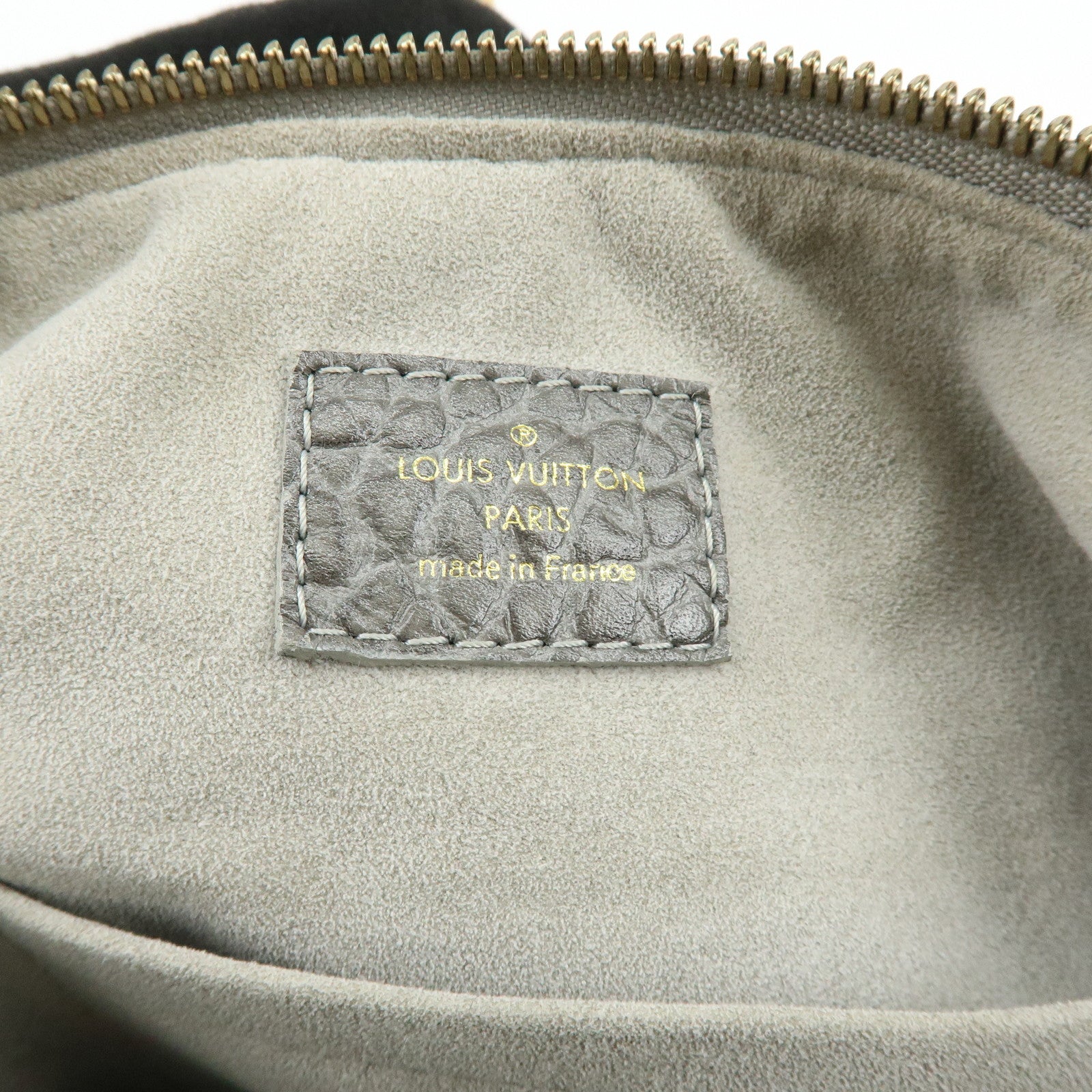 Louis Vuitton Slightly Denim Leather Shoulder Bag Gris M95384