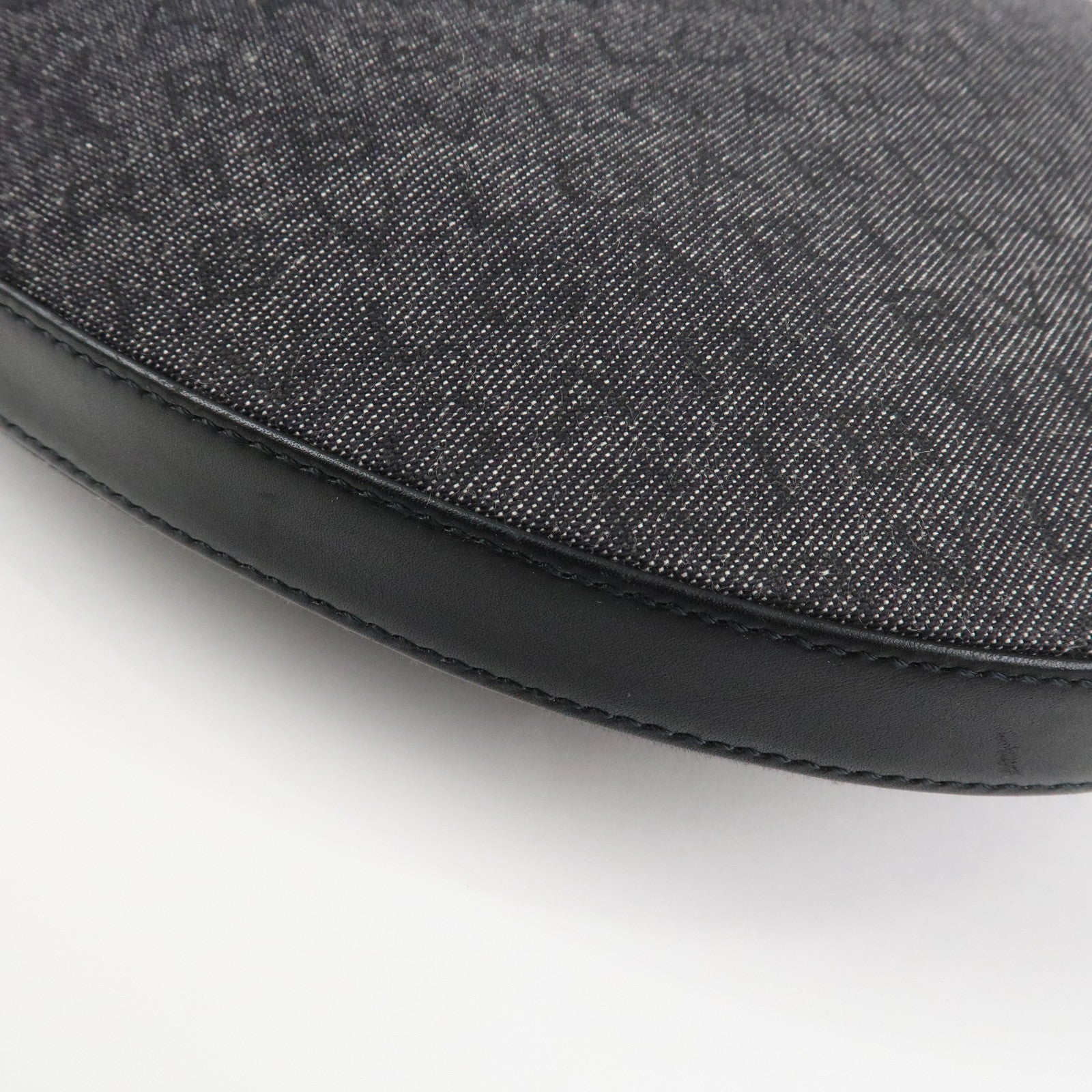 BVLGARI Logo Mania Canvas Leather Ascot Shoulder Bag Black