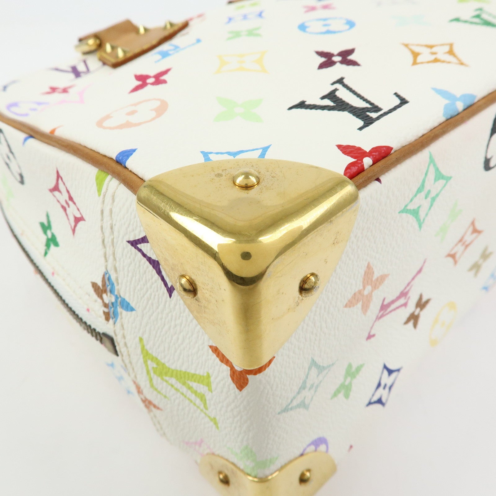 Louis Vuitton Monogram Multicolor Trouville Hand Bag Blanc M92663