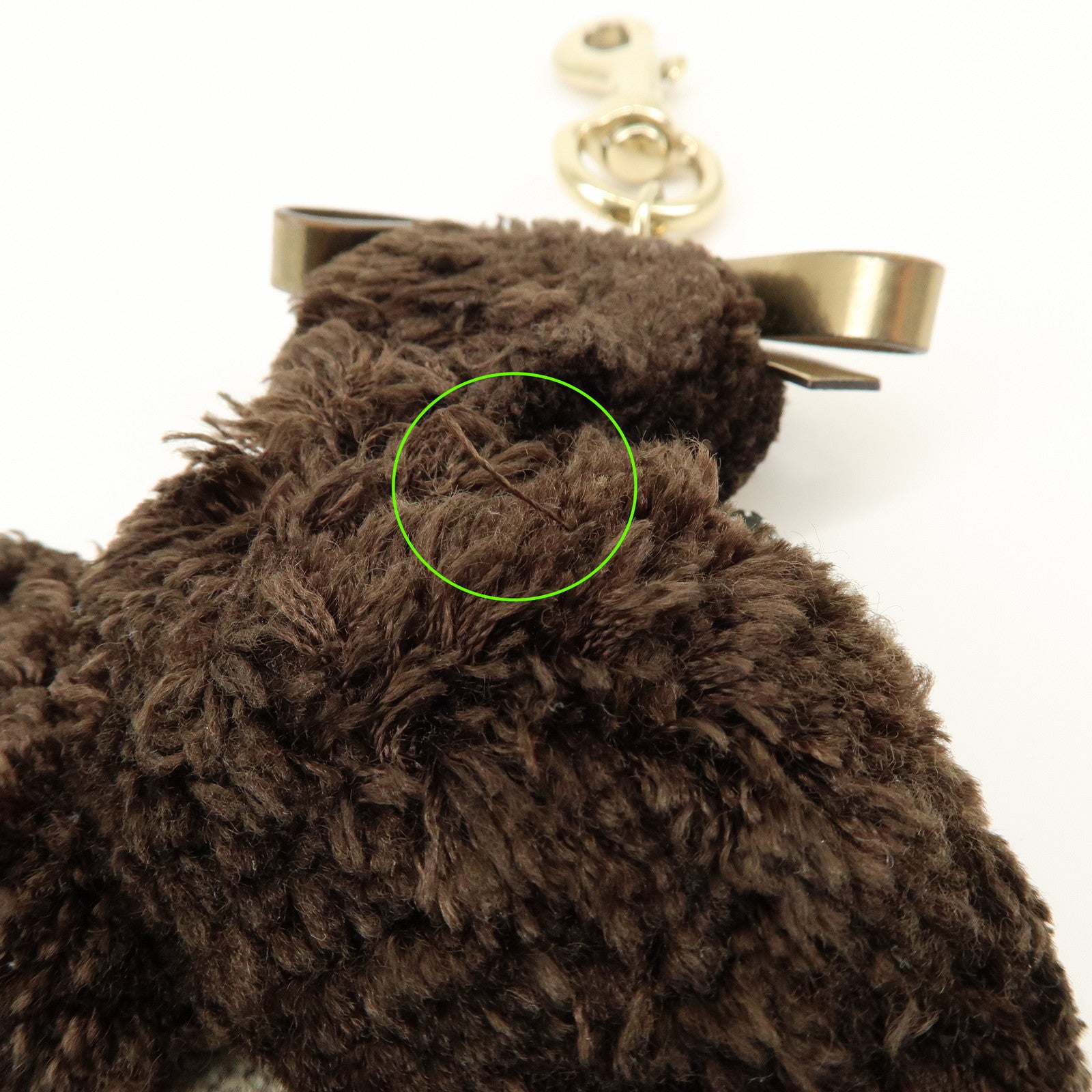 GUCCI GG Supreme Canvas Gucciori Poodle Bag Key Charm Brown 206079