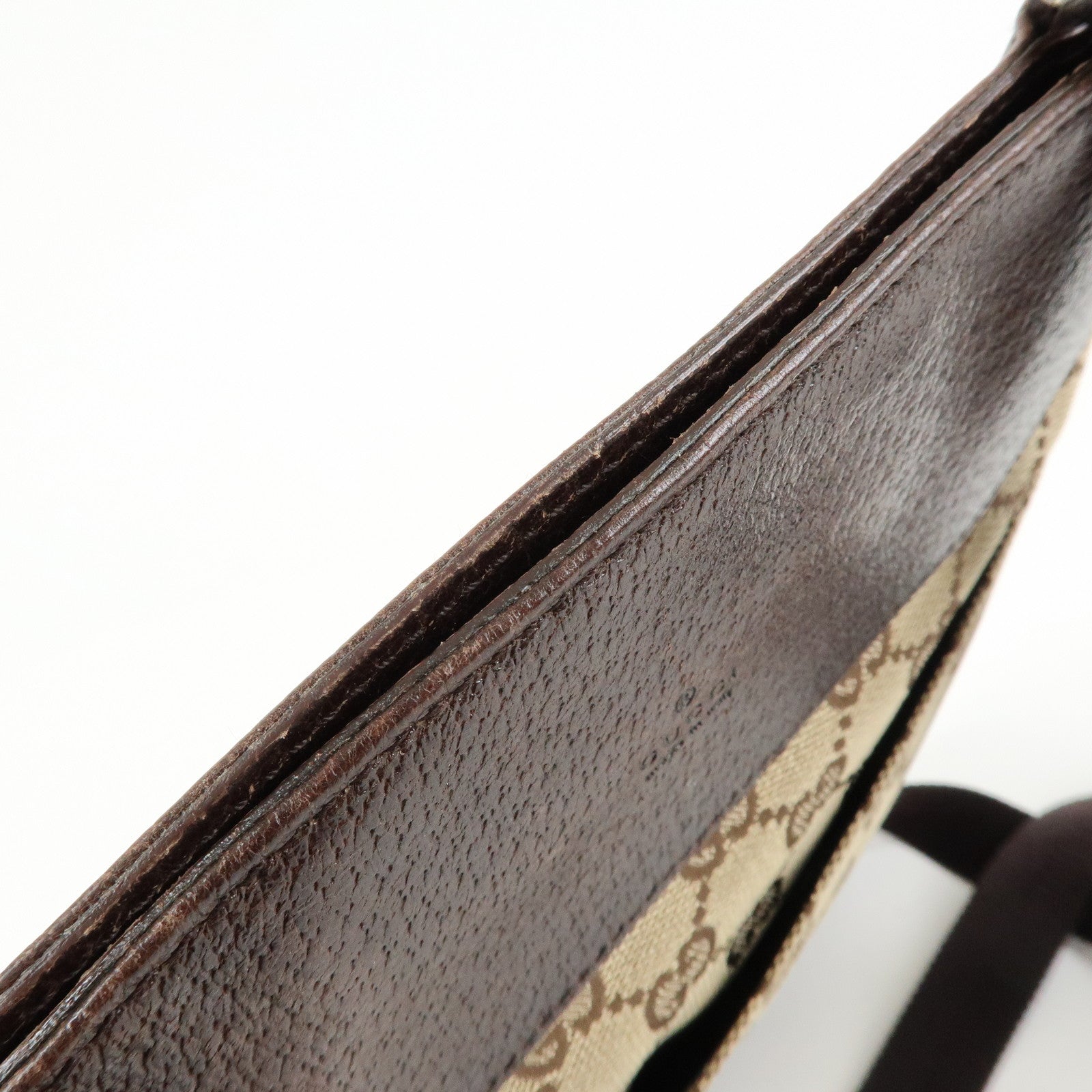 GUCCI GG Canvas Leather Shoulder Crossbody Bag Beige Brown 27639