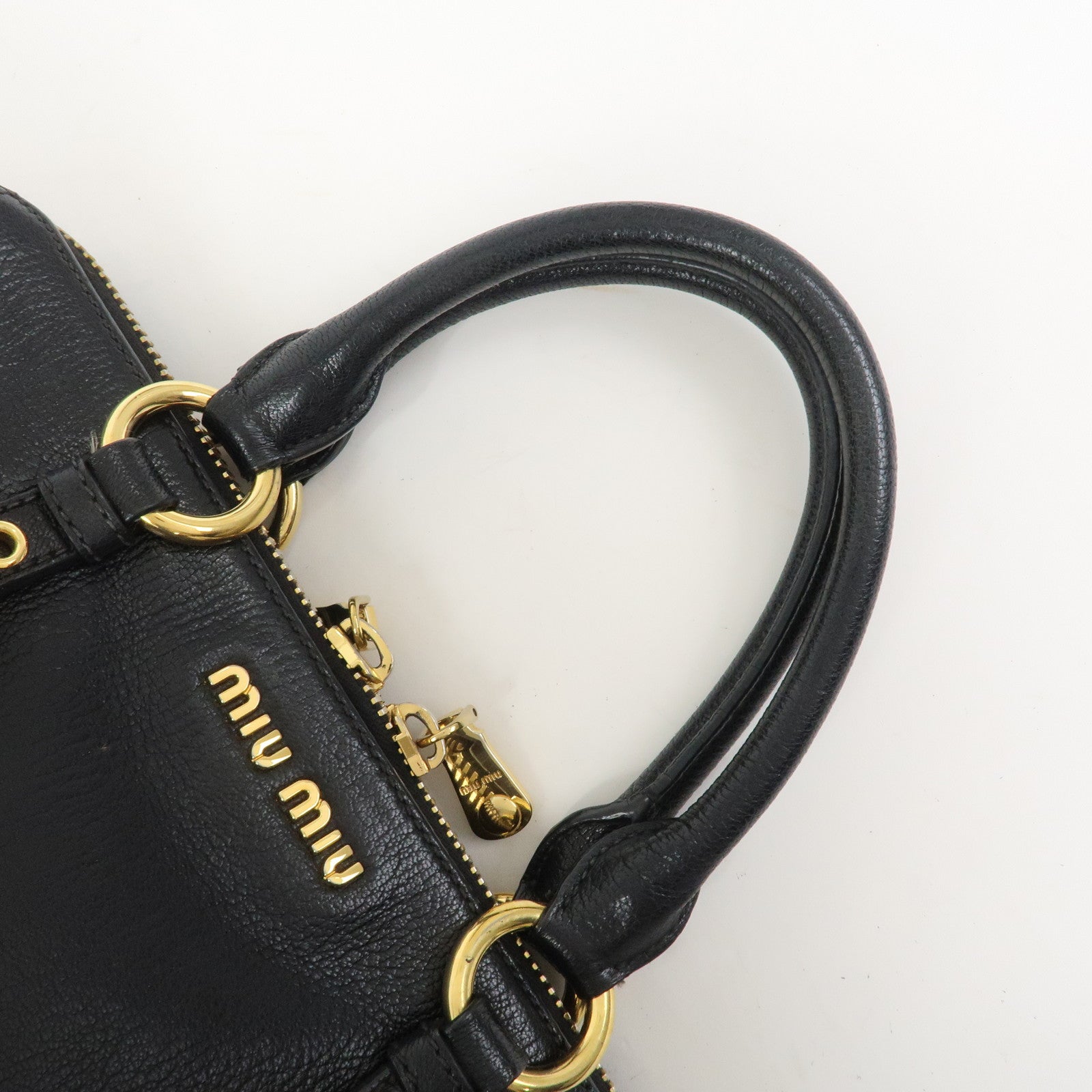 MIU MIU MADRAS 2Way Bag Hand Bag Shoulder Bag RL0058