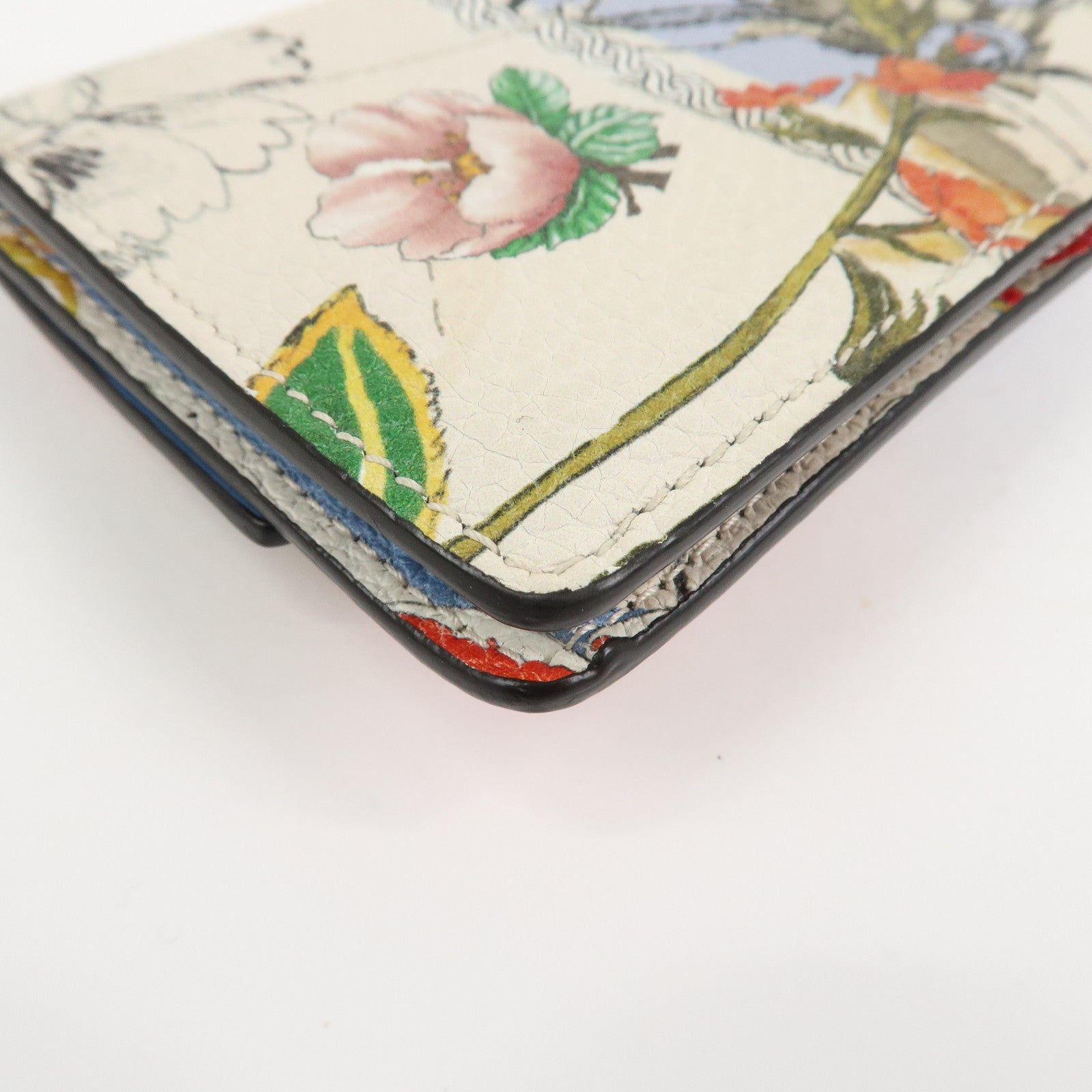 Ferragamo Gancini Leather Fragment Case Card Case Multicolor