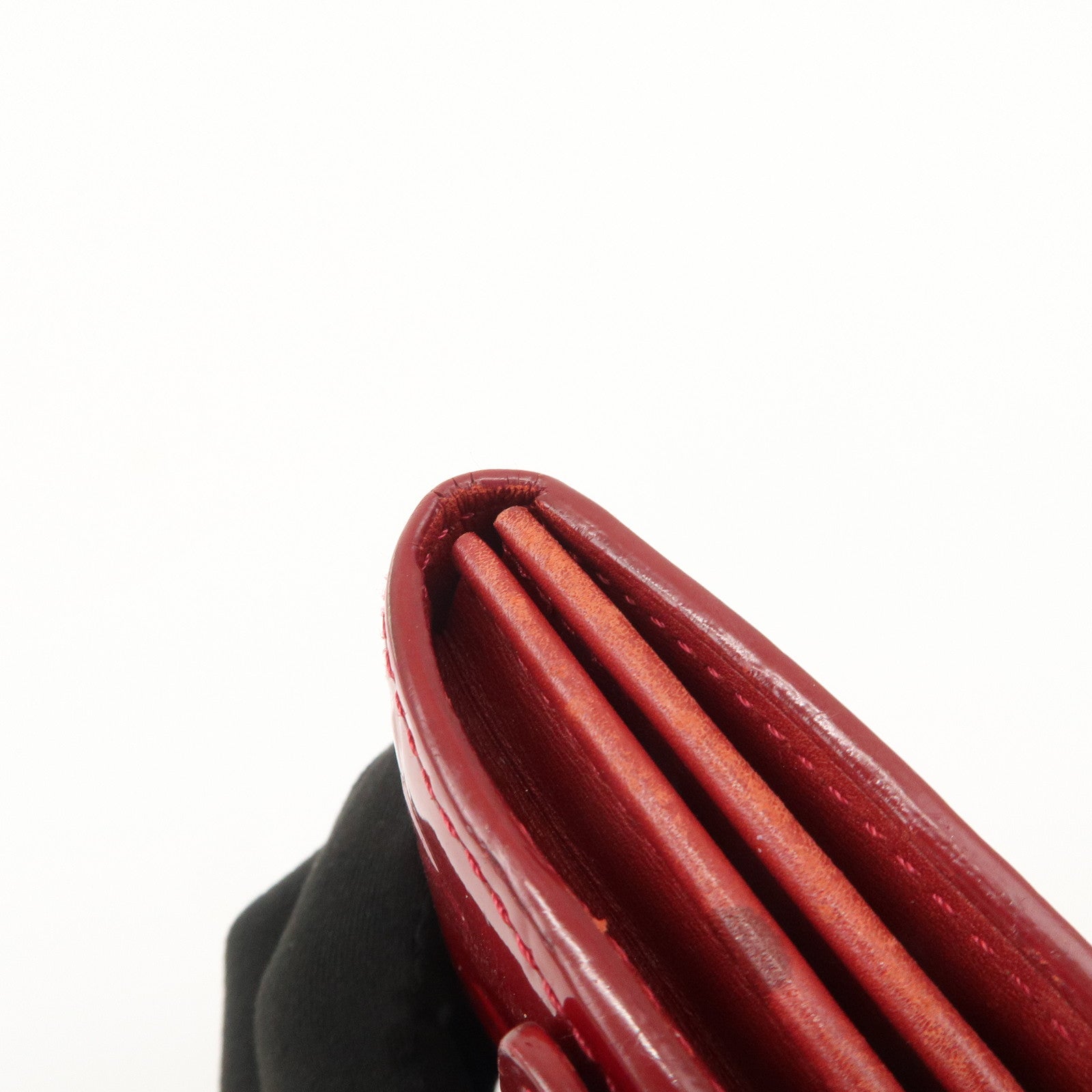 Louis Vuitton Monogram Vernis Set of 2 Long Wallet Red Pink Used