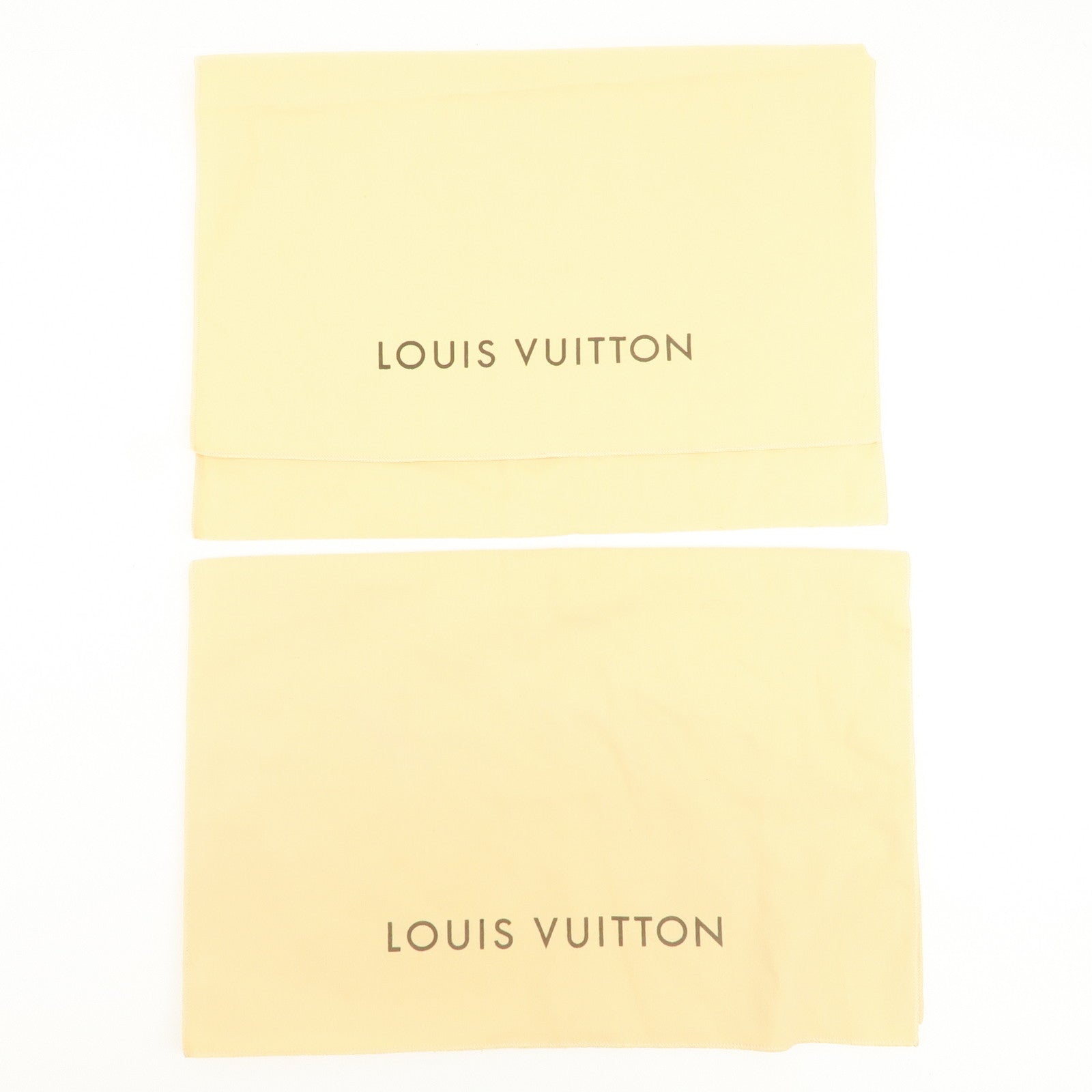 Louis Vuitton Set Of 12 Dust Bag Storage Bag Flap Style Beige