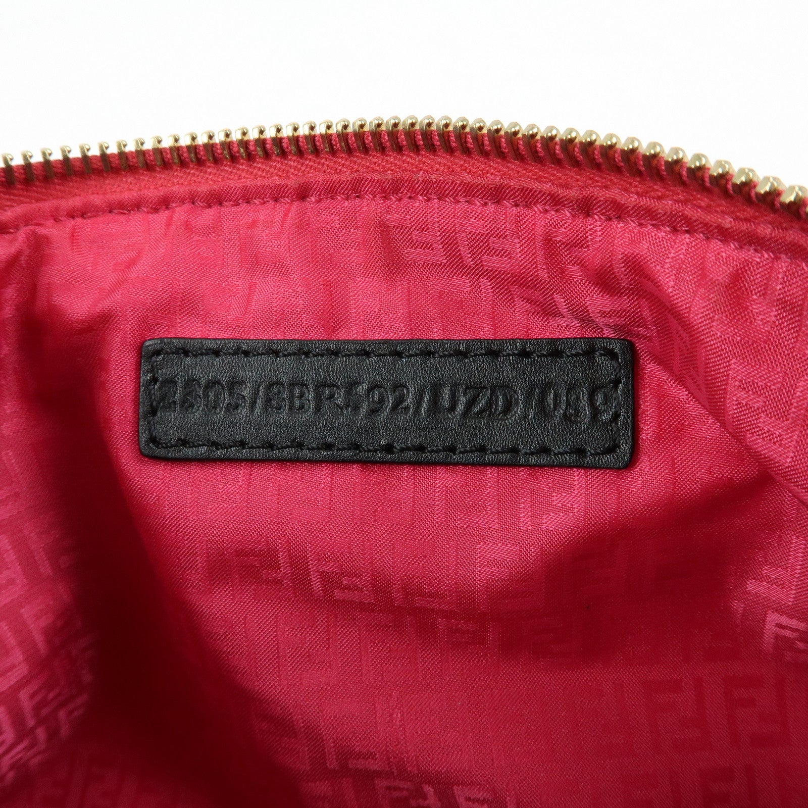 FENDI Zucca Print PVC Canvas Chain Accessory Pouch Brown 8BR592