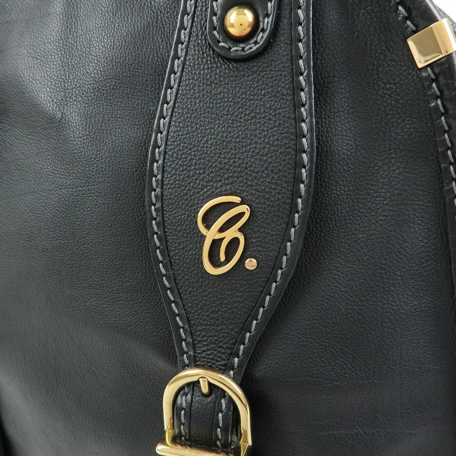 Chloe Susan Leather 2Way Bag Shoulder Bag Hand Bag Black