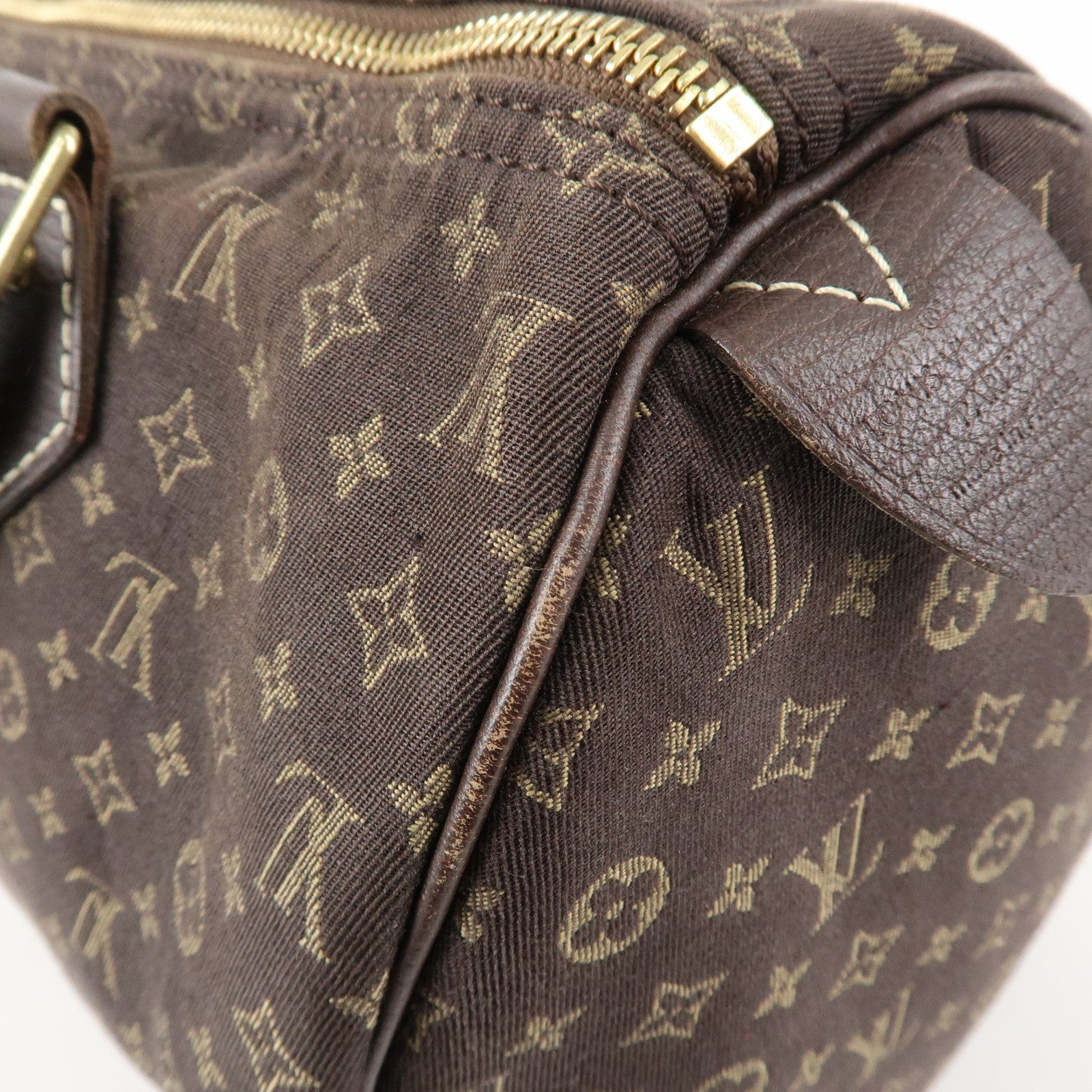 Louis Vuitton Monogram Mini Lin Speedy 30 Boston Bag Ebene M95224 Used