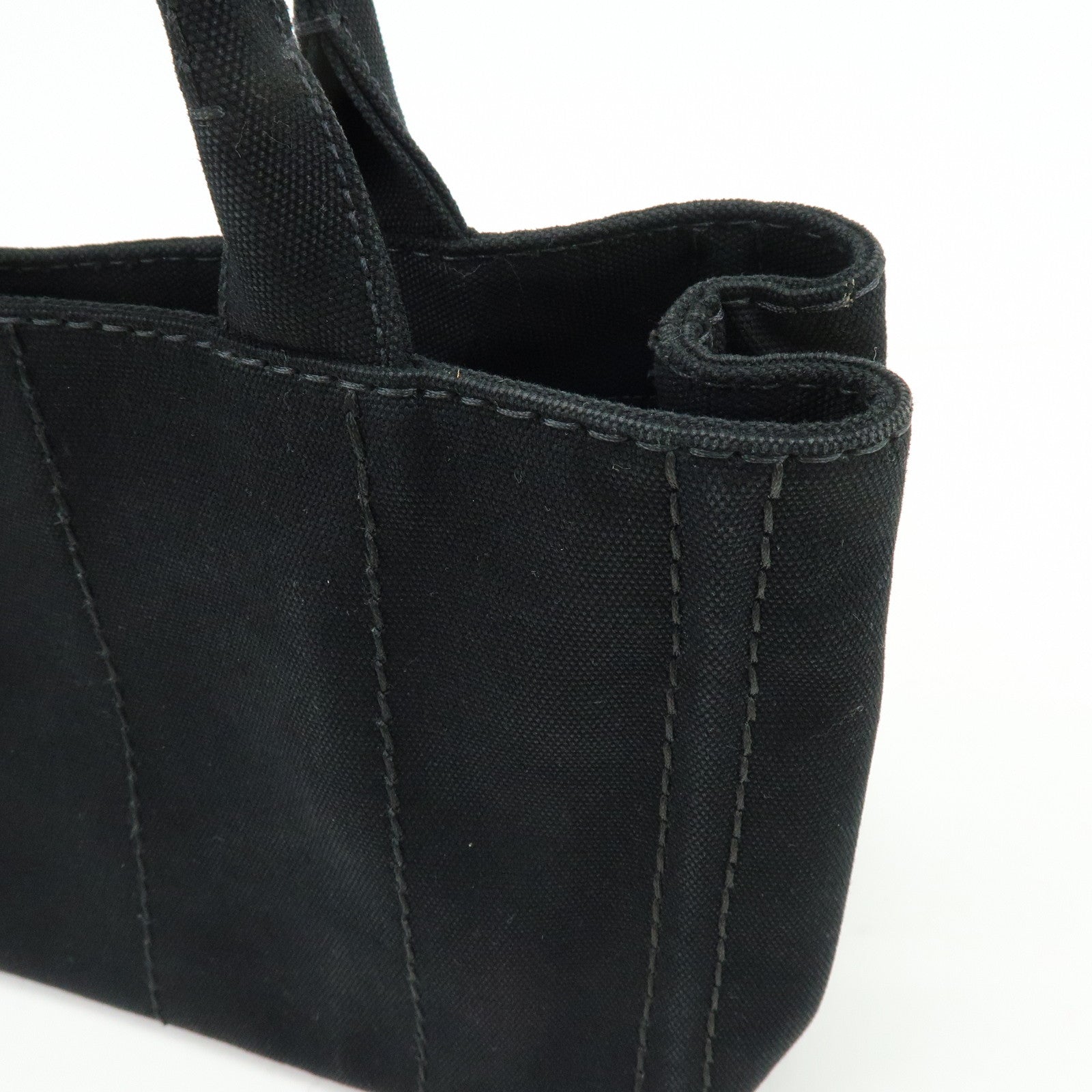 PRADA Triangle Logo Canapa Mini Canvas 2Way Bag Hand Bag 1BG439