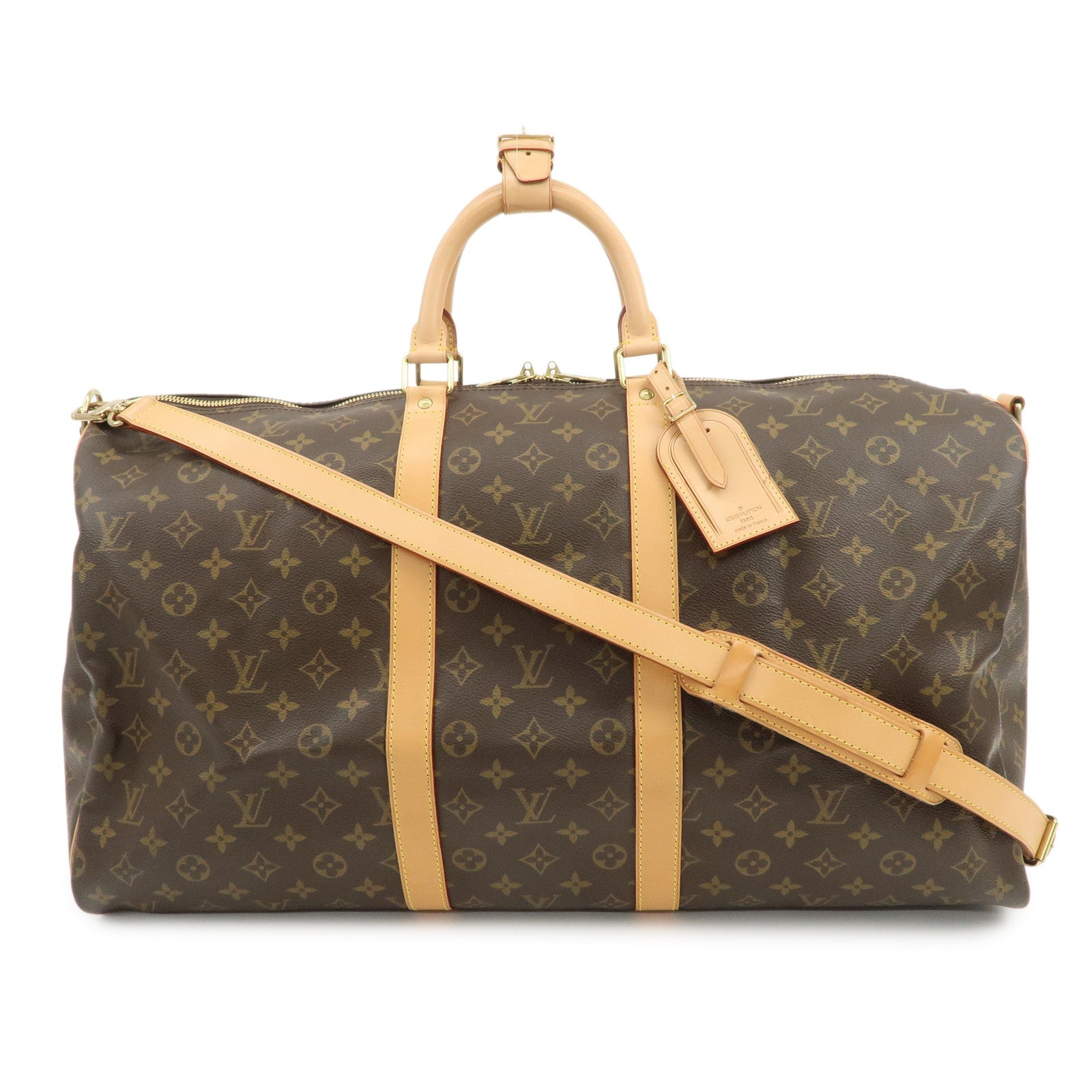 Louis Vuitton Monogram Keep All Bandouliere 55 Boston Bag M41414