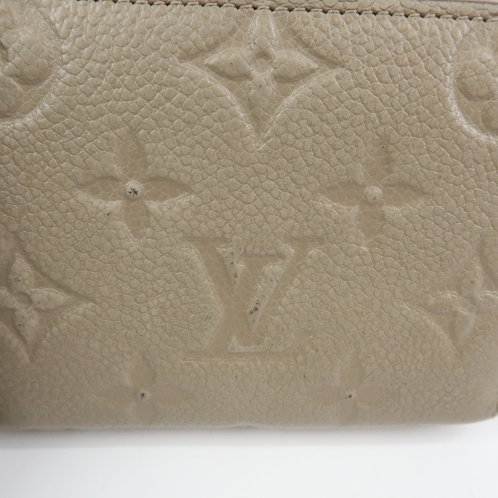 Louis Vuitton Monogram Empreinte Round Zippy Coin Case Beige M68696
