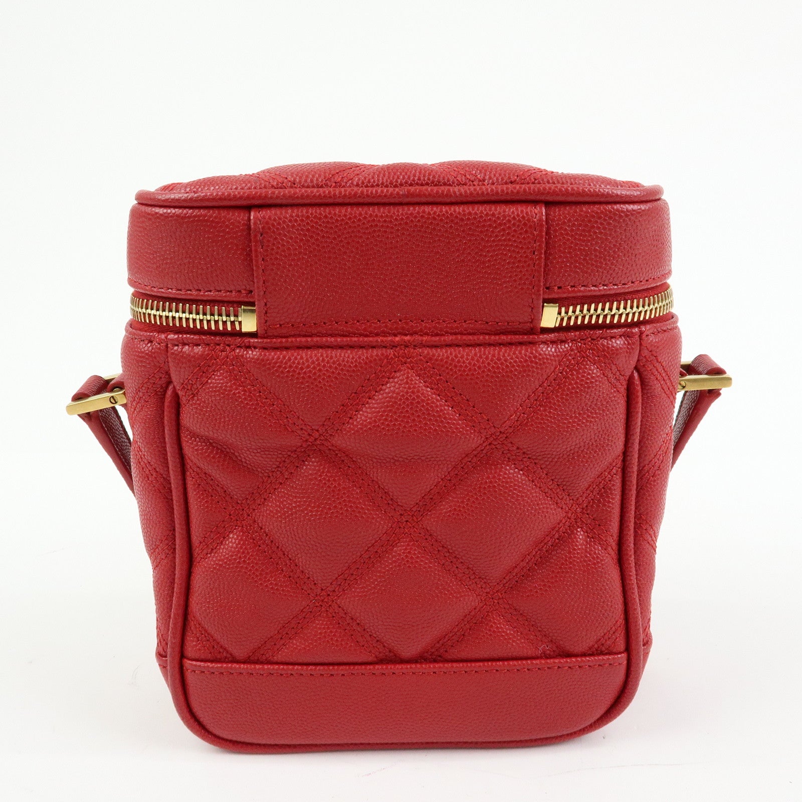 SAINT LAURENT PARIS Cassandra Embossed Leather Vanity Bag 649779
