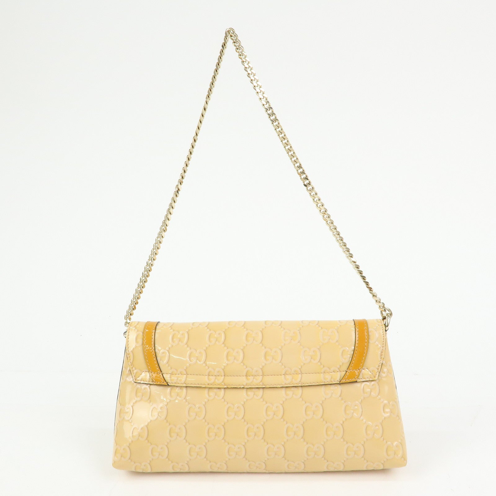 GUCCI InterlockingG Lovely Heart Patent Leather Broadway Bag 257611