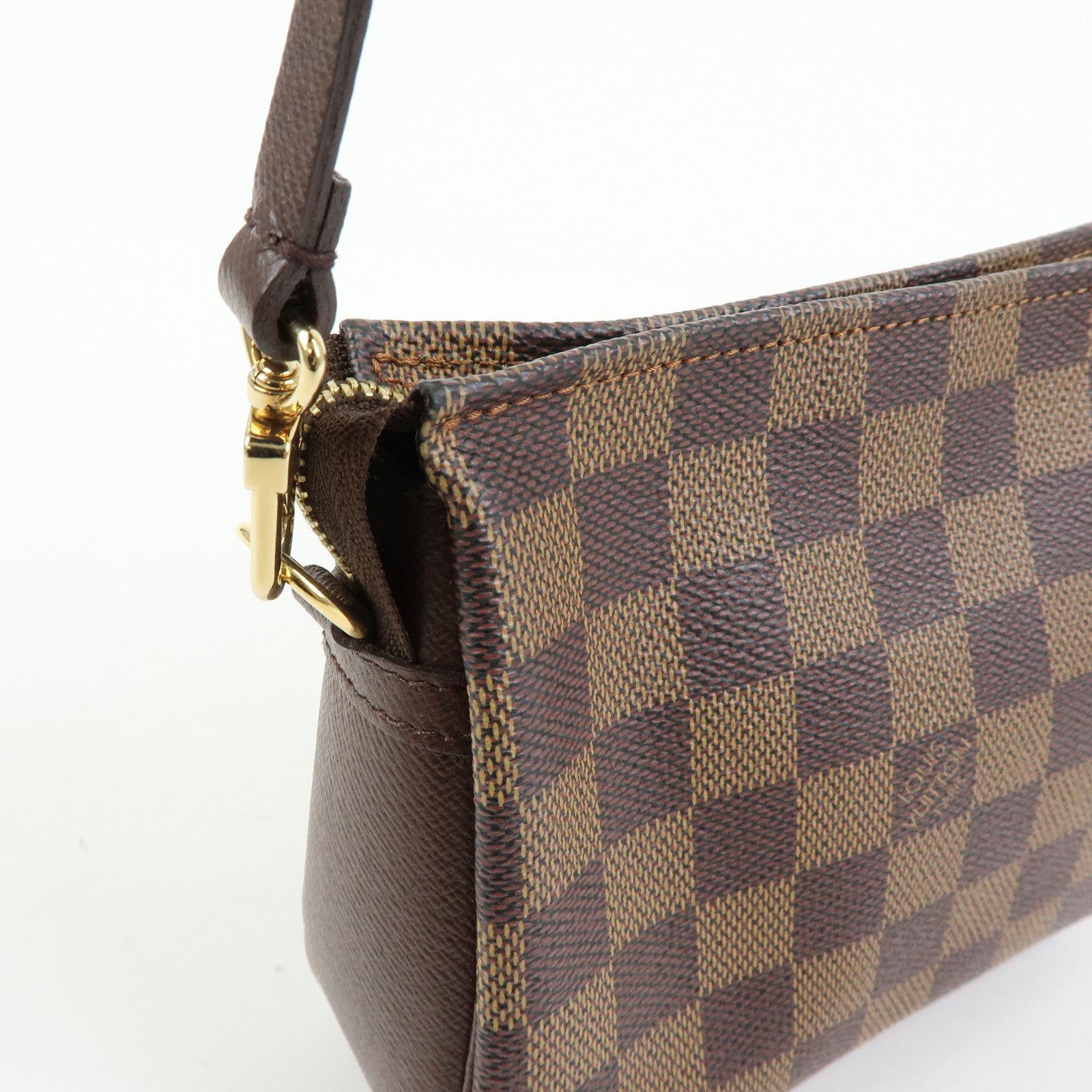 Louis Vuitton Damier Trousse Makeup Accessory Pouch Brown N51982