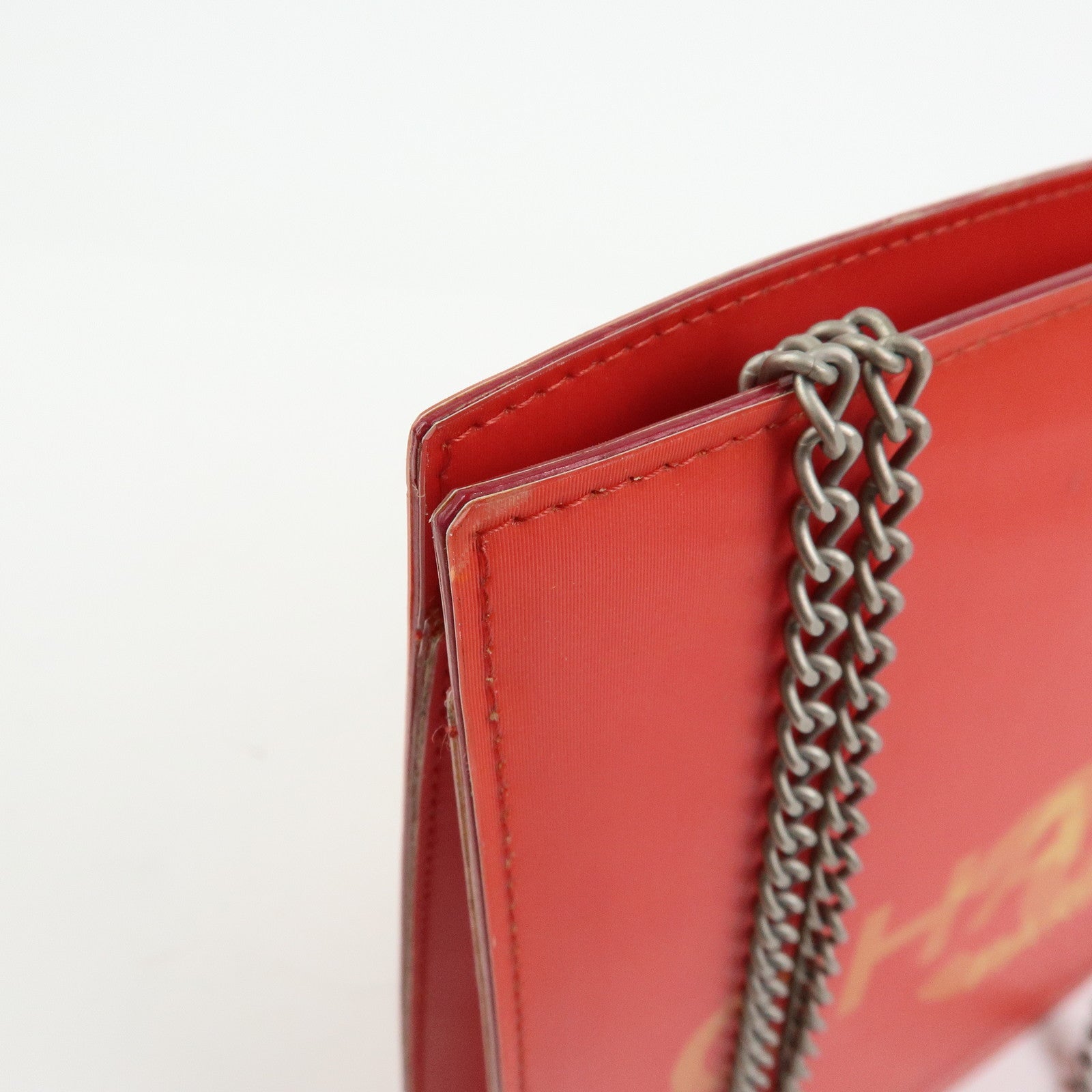 CHANEL COCO Mark PVC Hologram Chain Shoulder Bag Red