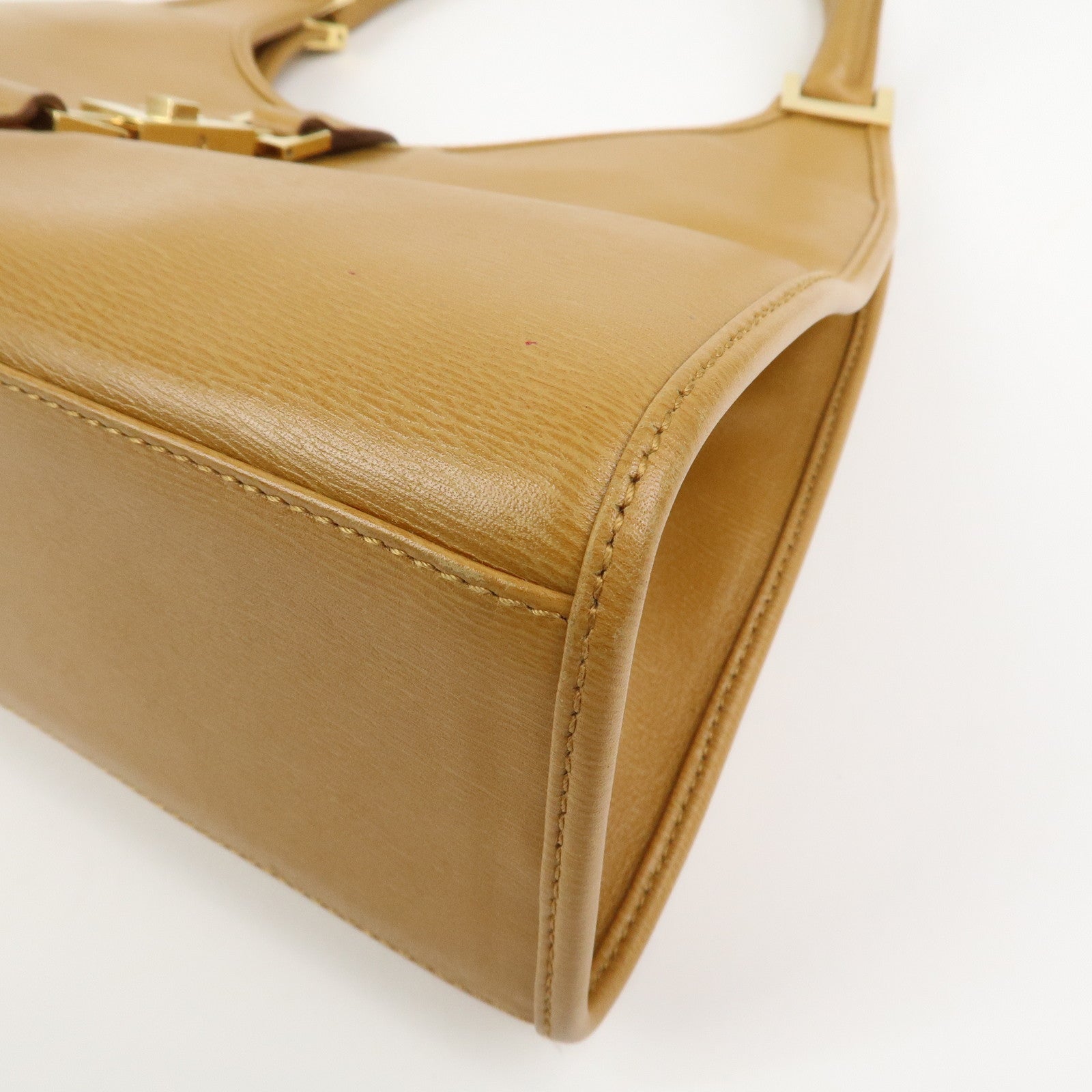 GUCCI Jackie Logo Leather Shoulder Bag Hand Bag Brown 002・1067