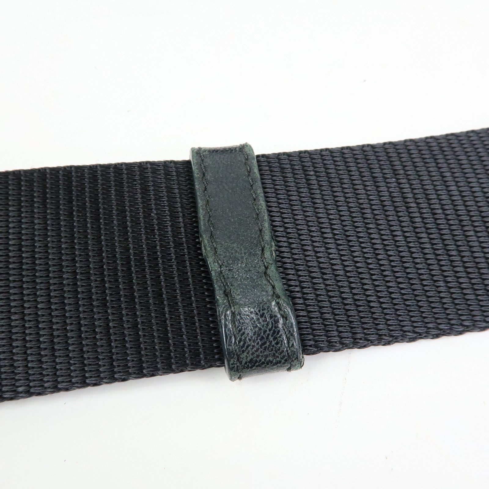 PRADA Triangle Logo Nylon Leather Shoulder Bag Crossbody Bag Black