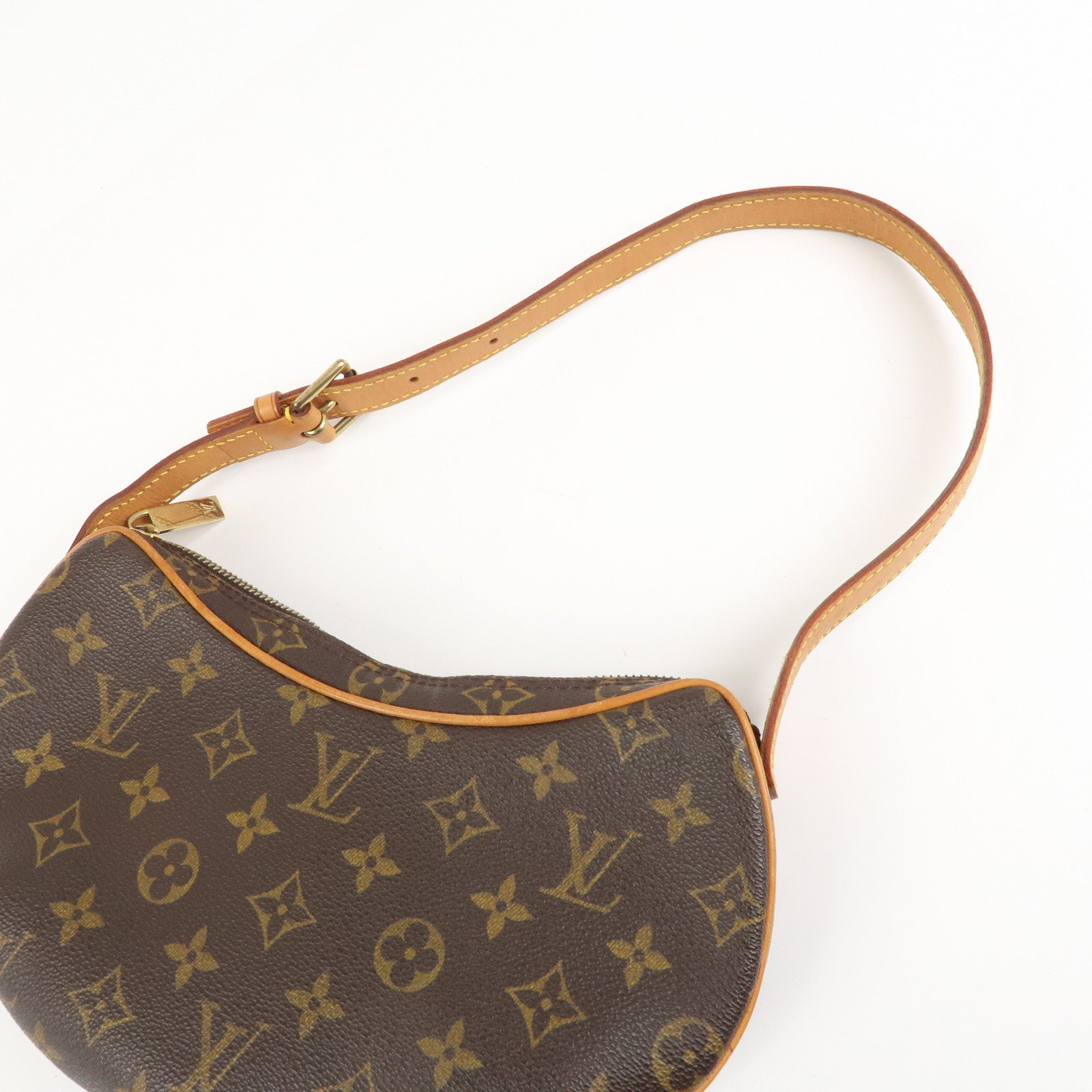 Louis Vuitton Monogram Pochette Croissant Shoulder Bag Brown M51510 Used