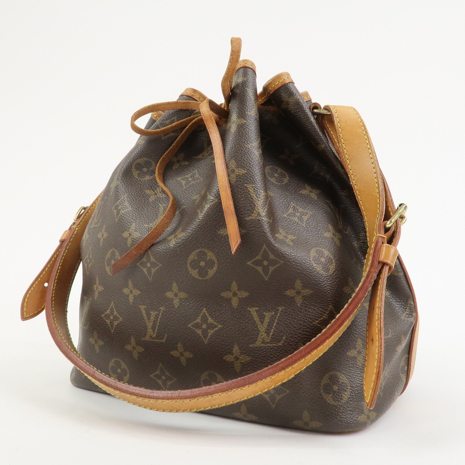 Louis Vuitton Monogram Petit Noe Shoulder Bag Brown M42226