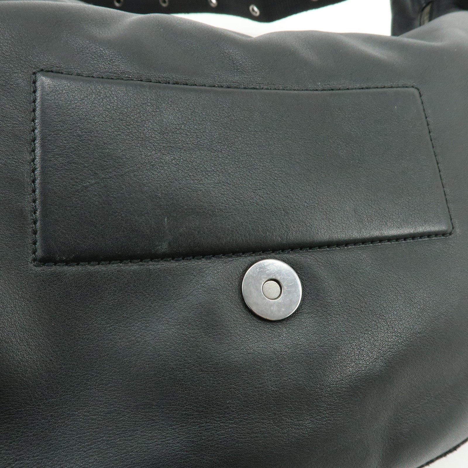Christian Dior Street Chic Leather Shoulder Bag Crossbody Bag Black