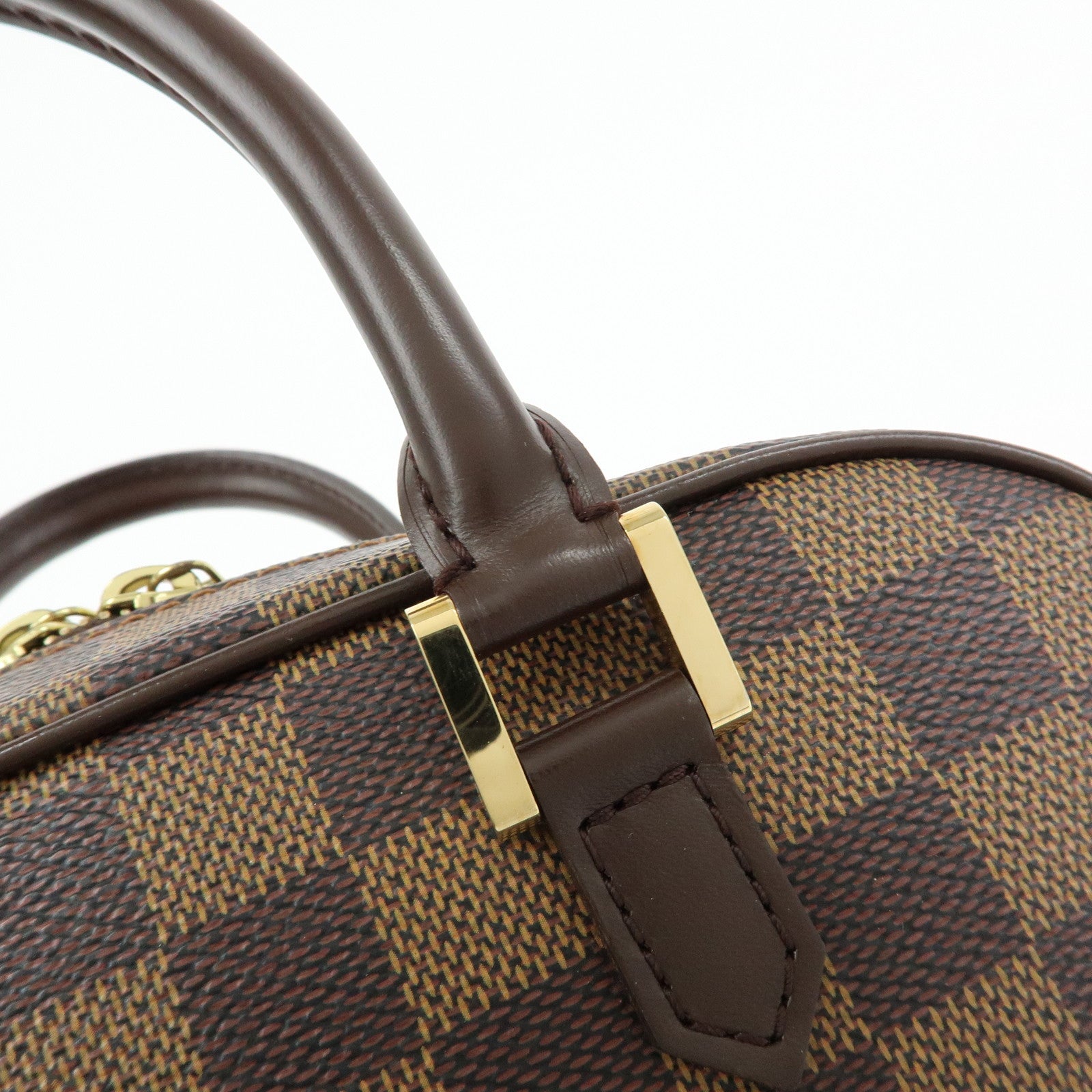 Louis Vuitton Saleya Mini Damier Ebene Canvas Leather Hand Bag